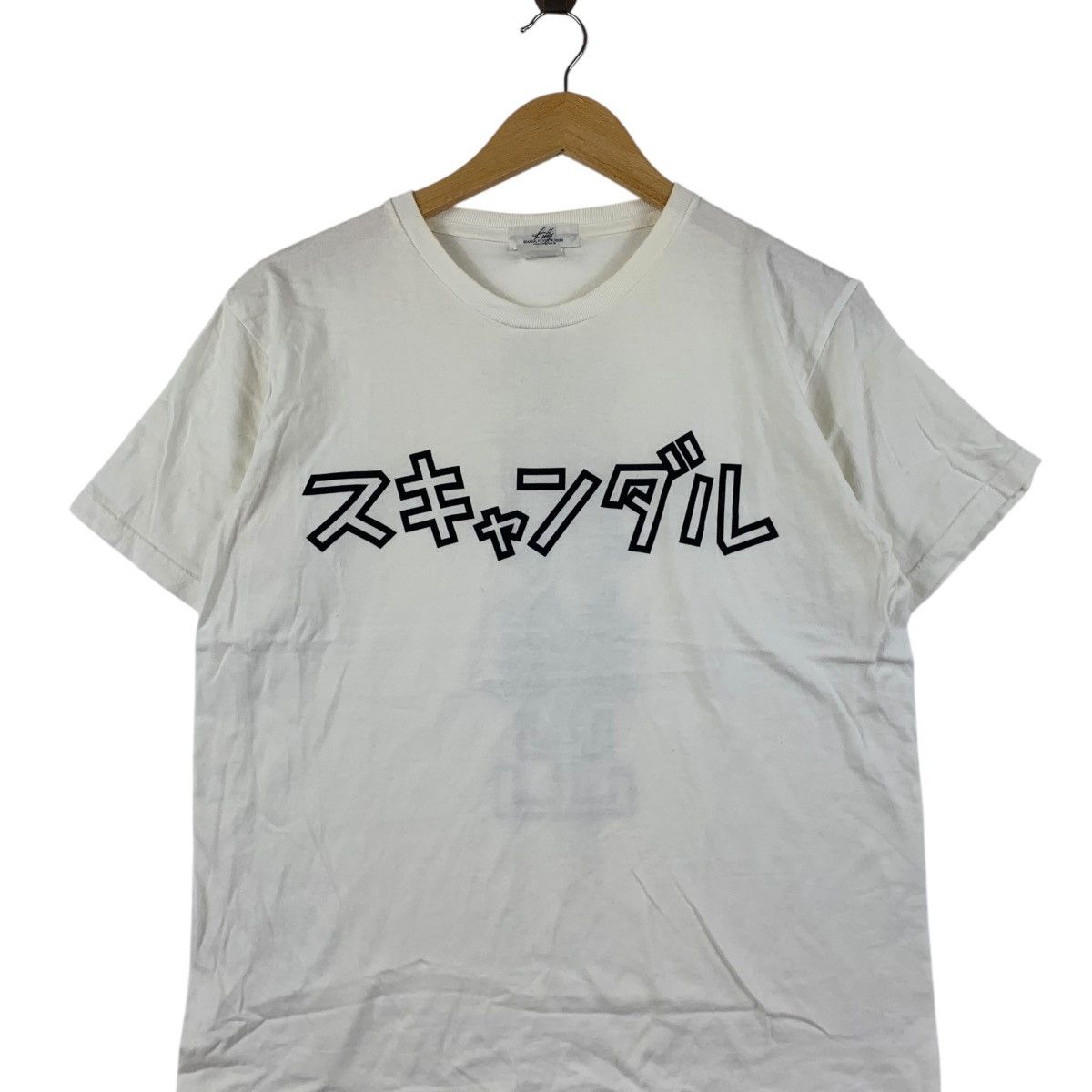 Vintage SCANDAL FAVOURITE GOODS Kanji Illustration Japan Tee Shirt Size L / US 10 / IT 46 - 3 Thumbnail