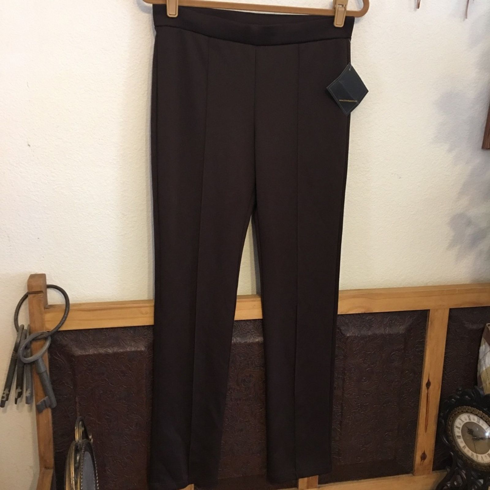 Other Urim Apparel Brown stretch dress pants NWT L Size 31" - 1 Thumbnail