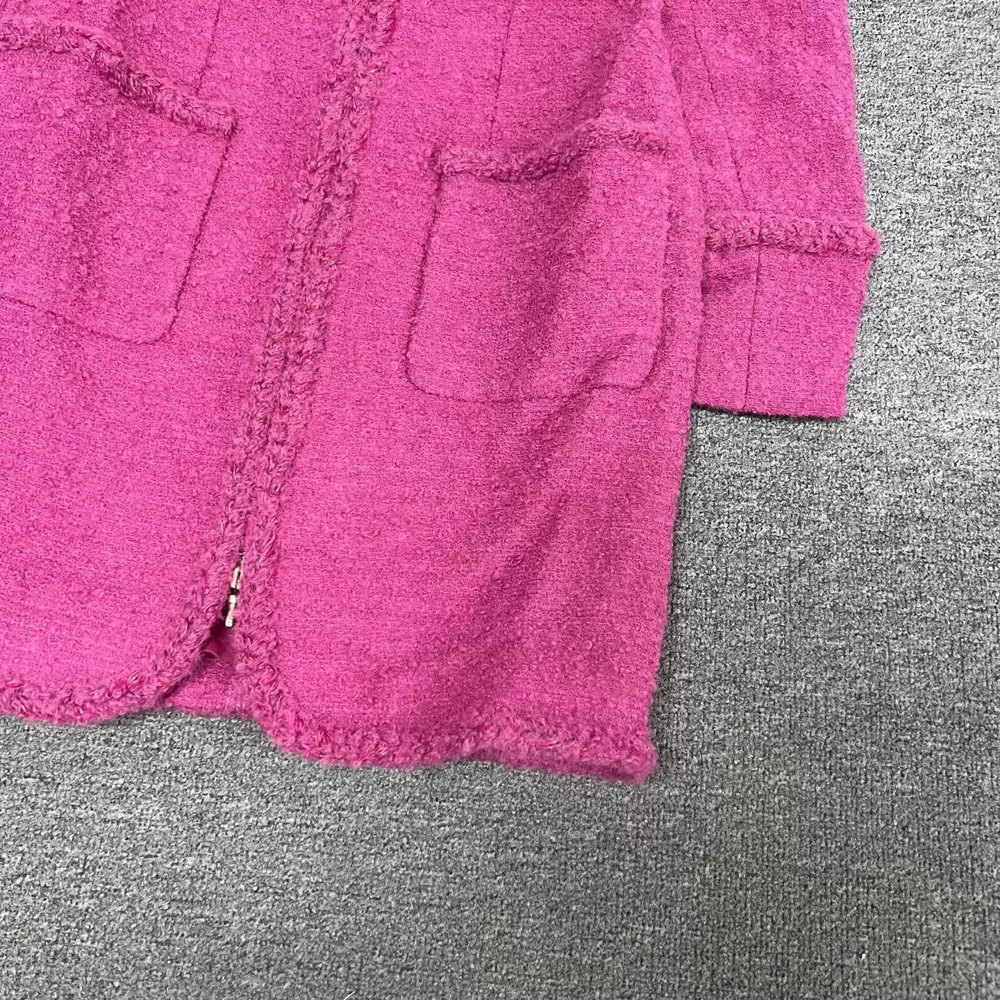 Chanel Chanel Rare Dragon Fruit Pink Tweed Long Coat 34 NWT Size XS / US 0-2 / IT 36-38 - 5 Thumbnail