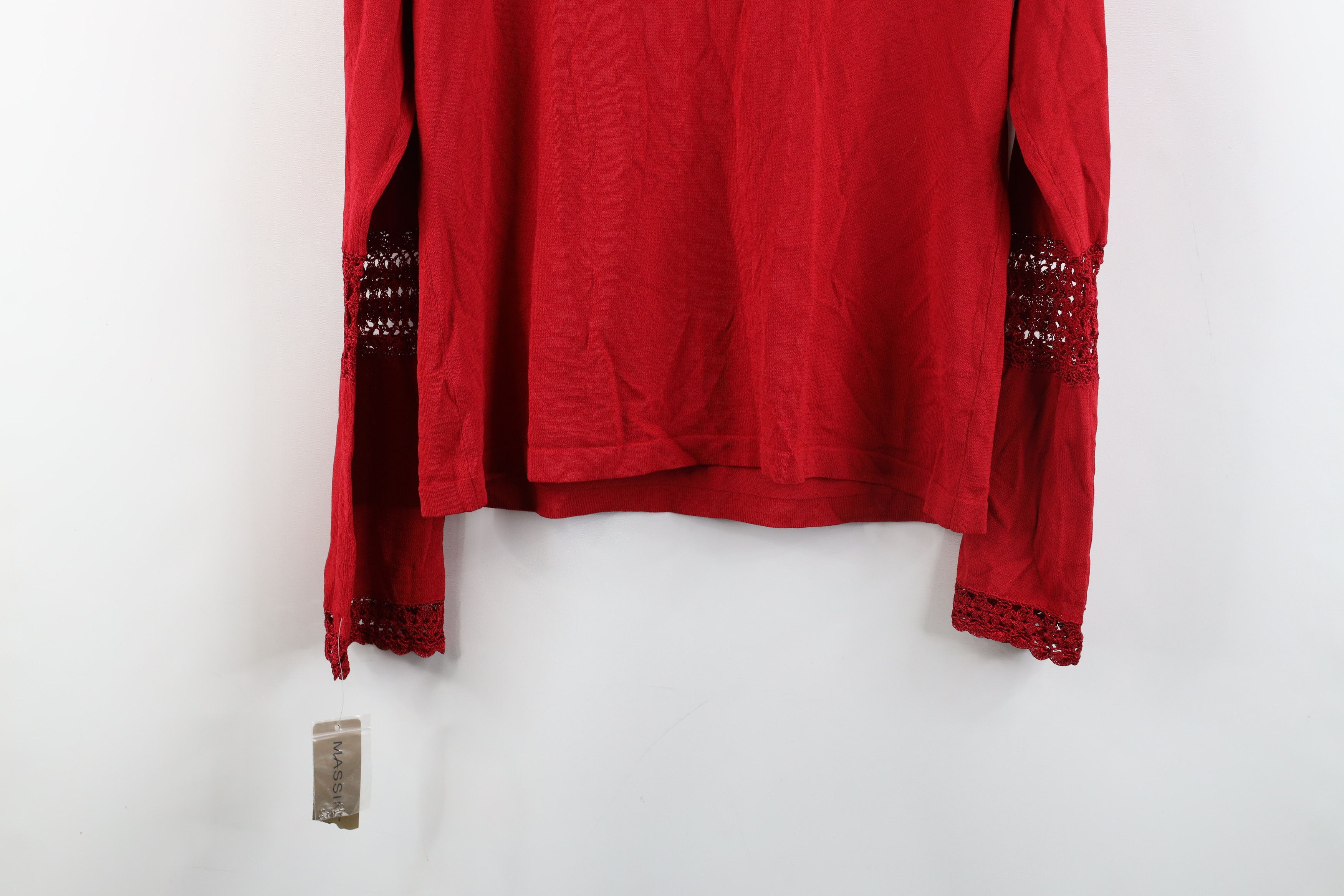 Vintage Deadstock Vintage 90s Y2K Babydoll Ribbed Knit T-Shirt Red Size M / US 6-8 / IT 42-44 - 12 Thumbnail