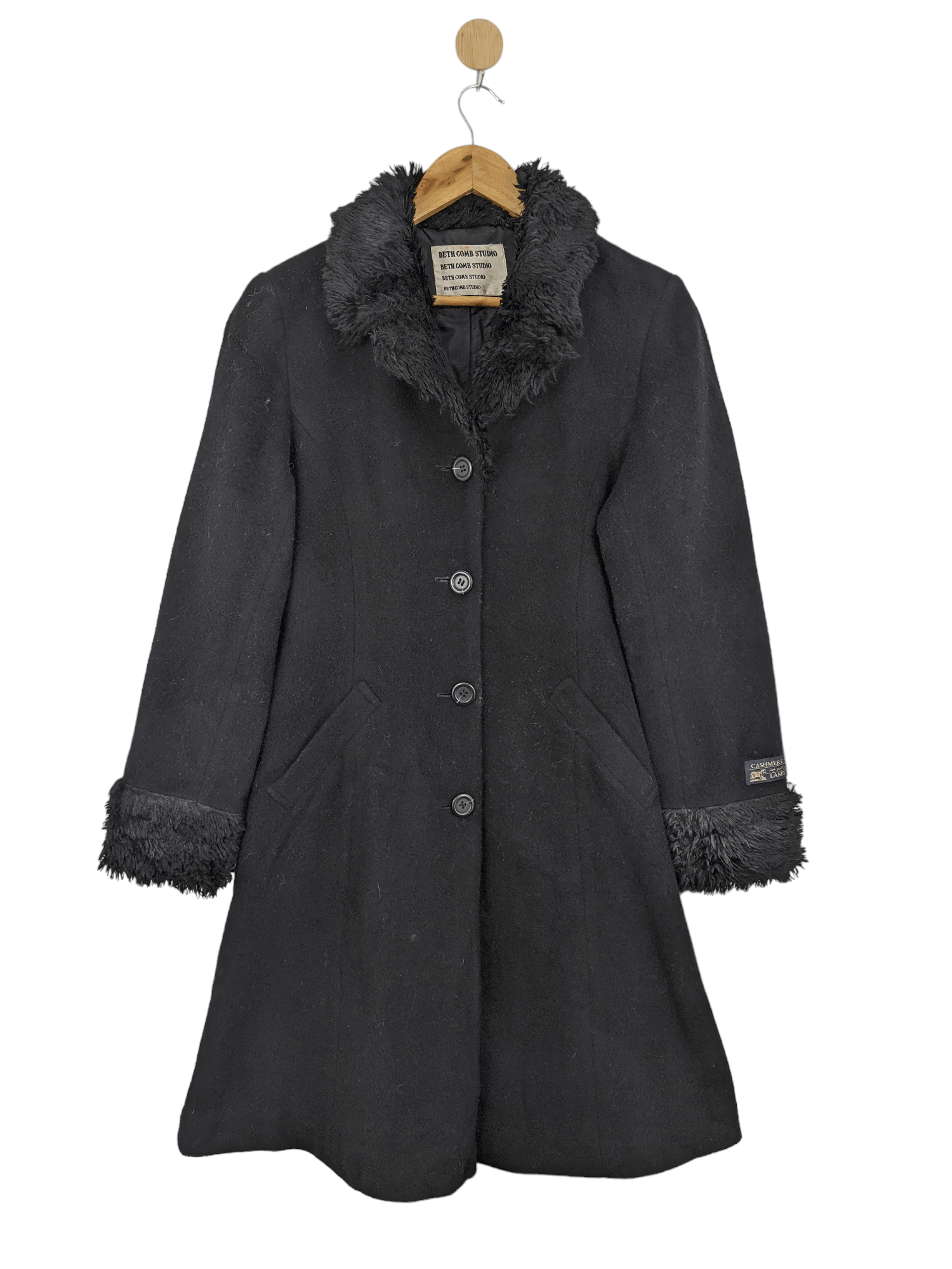 If Six Was Nine × Japanese Brand Vintage Beth Comb Studio Sherpa Cashmere Wool Jacket Size US S / EU 44-46 / 1 - 1 Thumbnail