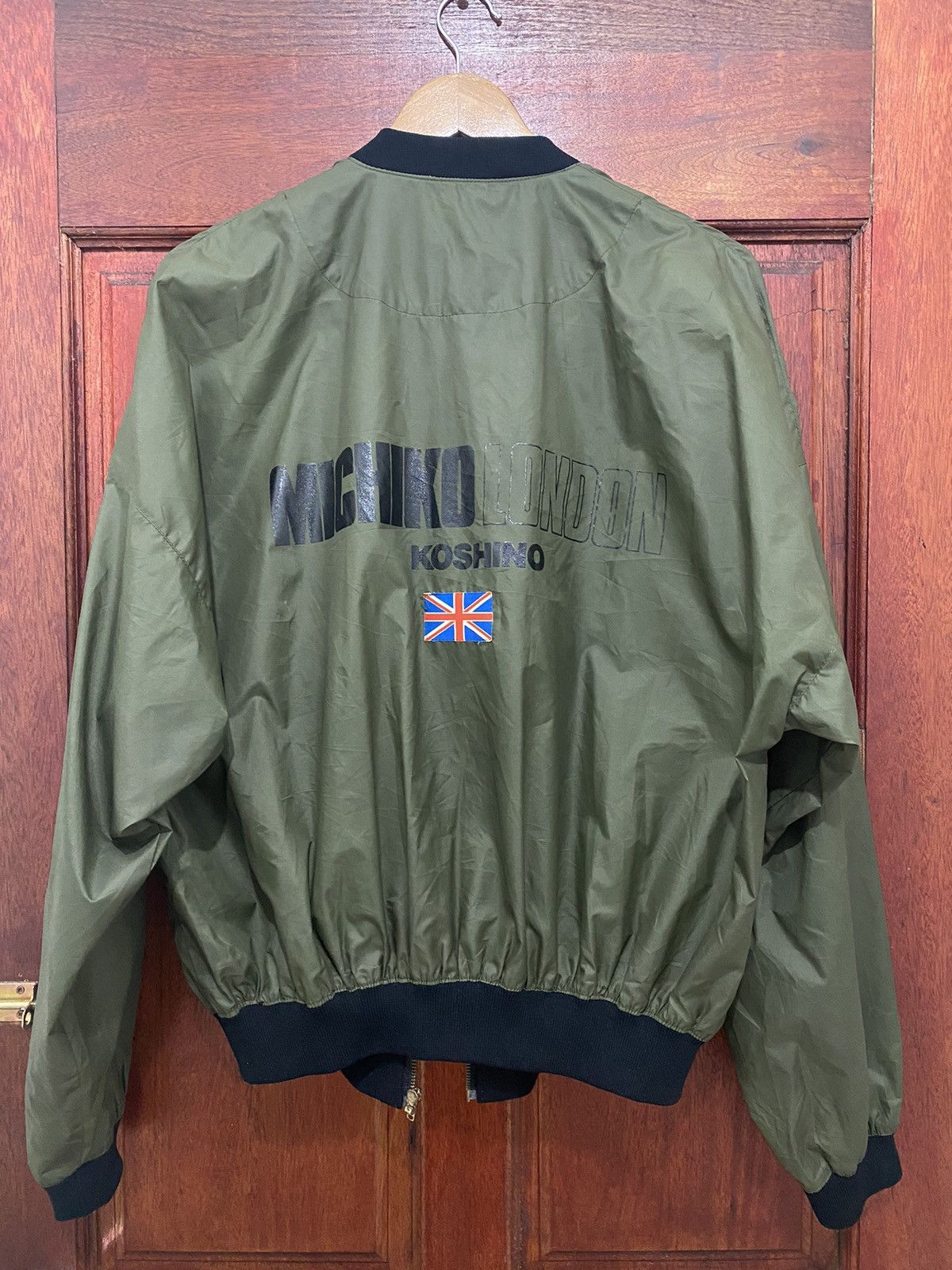 MICHIKO KOSHINO London Big Logo Army Green Lite Bomber