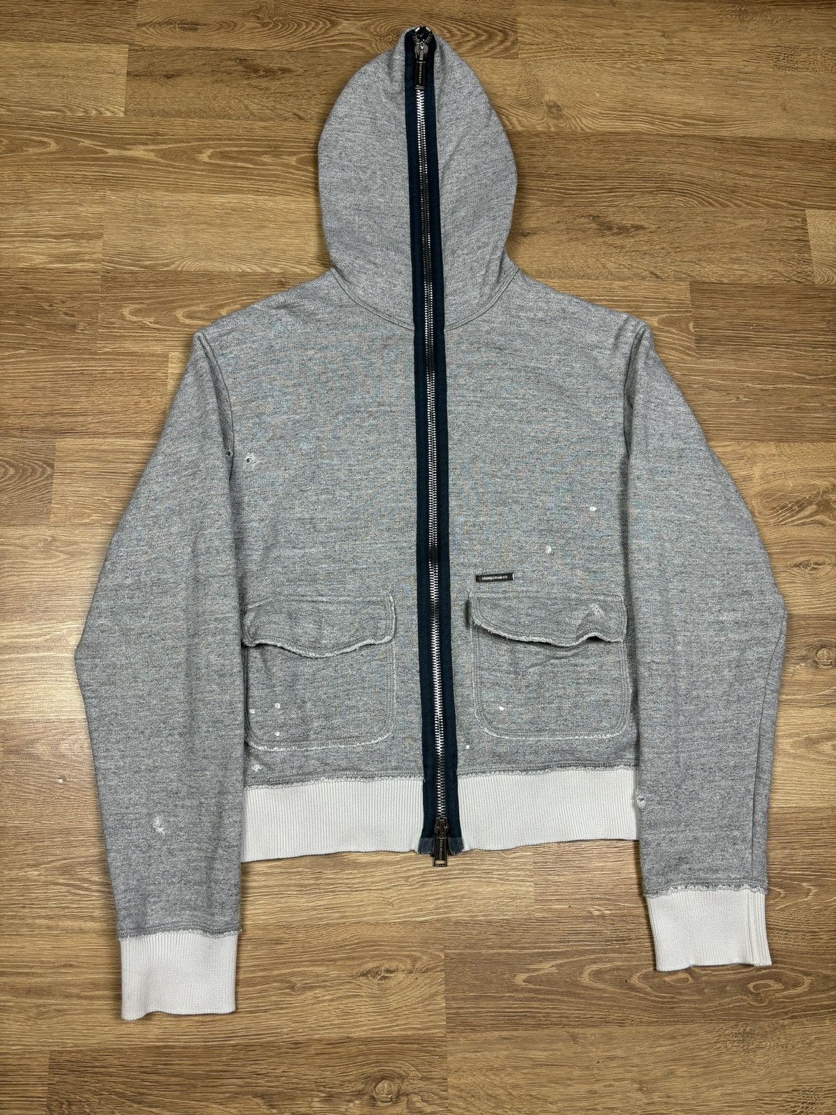 Dsquared2 2000s Dsquared2 Distressed Full Zip Hoodie Size US S / EU 44-46 / 1 - 4 Thumbnail