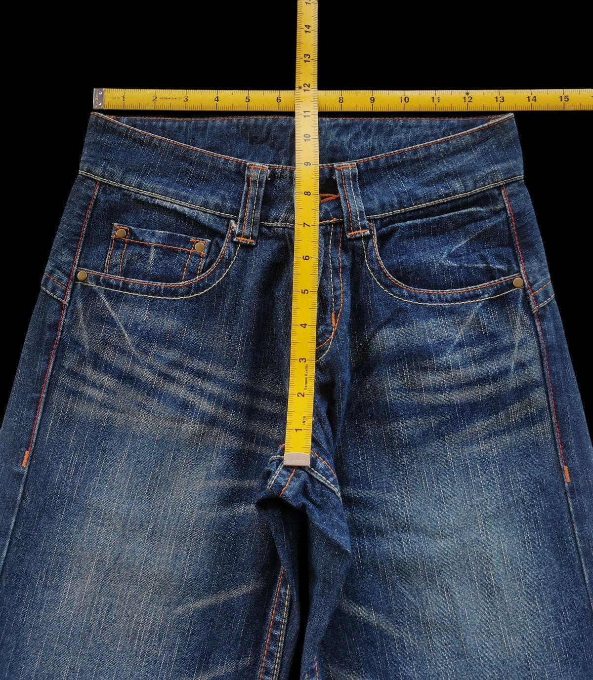 Japanese Brand Vintage Sweet Wide Leg Flared Denim Jeans Size US 27 - 6 Thumbnail
