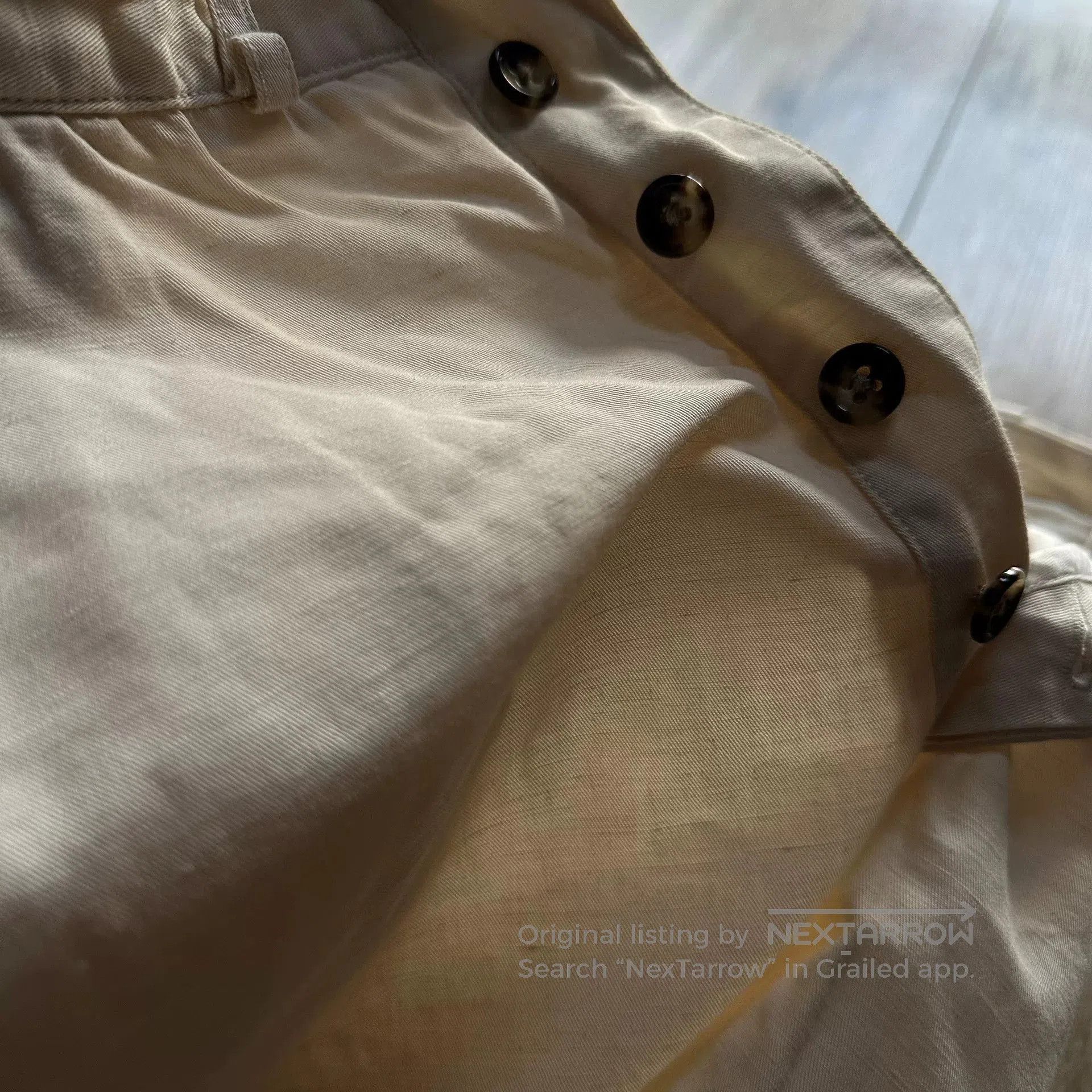 Old Joe OLD JOE Cotton Linen White Pants. Size US 34 / EU 50 - 8 Thumbnail