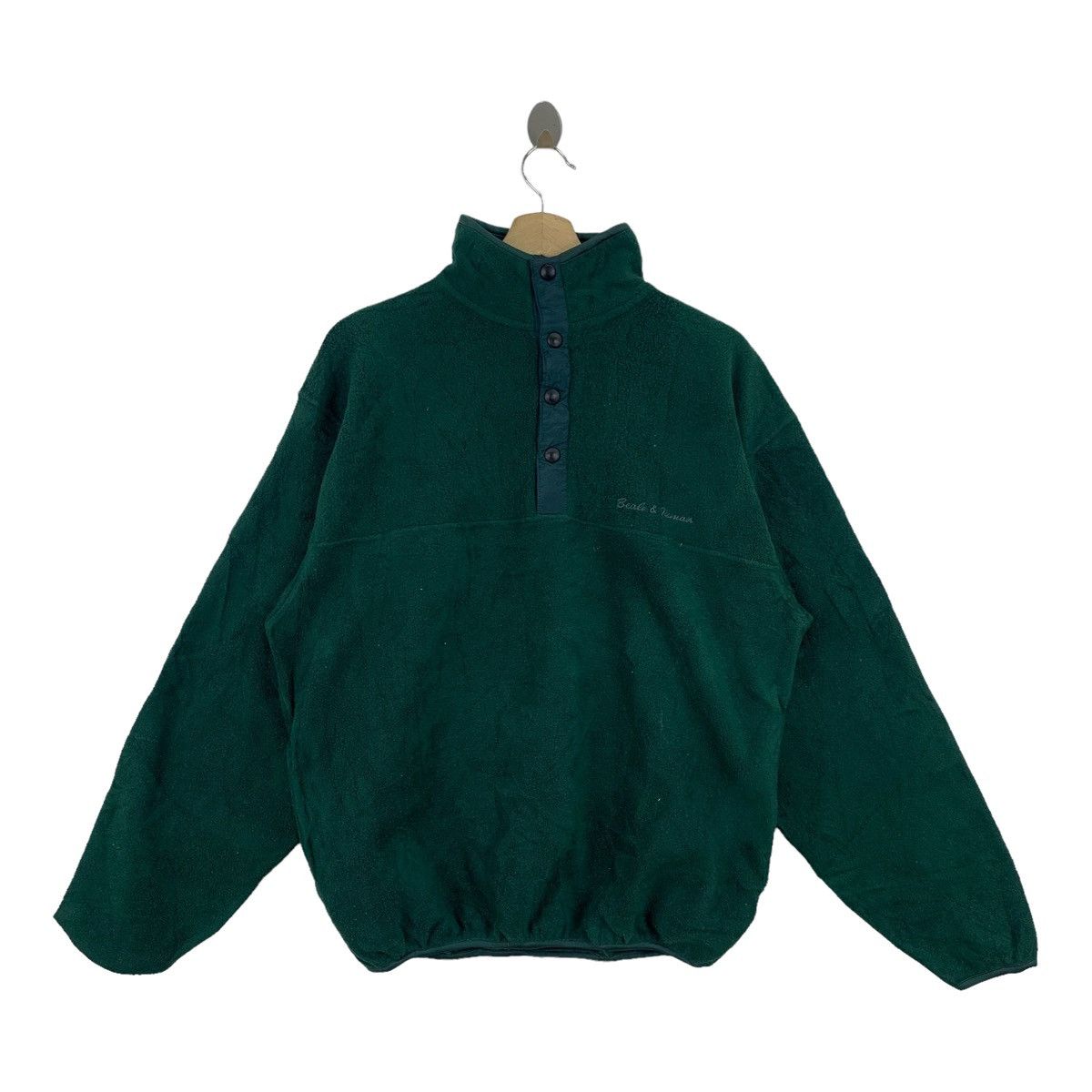 Vintage Vintage BEALE & INMAN Sports Fleece Half Button Sweatshirt Size US M / EU 48-50 / 2 - 1 Thumbnail