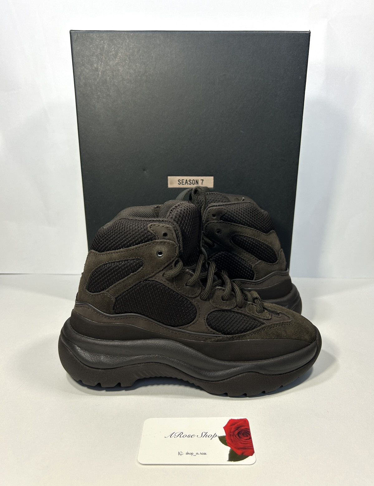 image of Yeezy Season 7 Desert Boot ‘Oil’ Shoes Size: 37 / 6 W in Brown, Women's