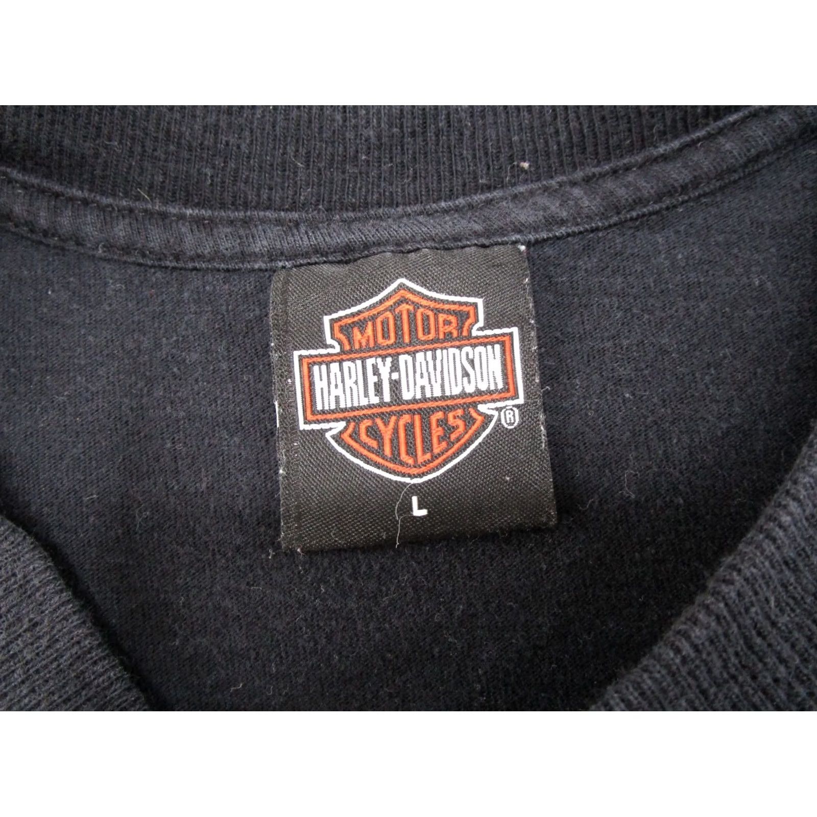 Harley Davidson Harley-Davidson T-Shirt Graphic Print Vintage MoTown 2003 Detroit Michigan Crew Neck Short Sleeve L Black Mens Vintage Tee Size US L / EU 52-54 / 3 - 4 Thumbnail