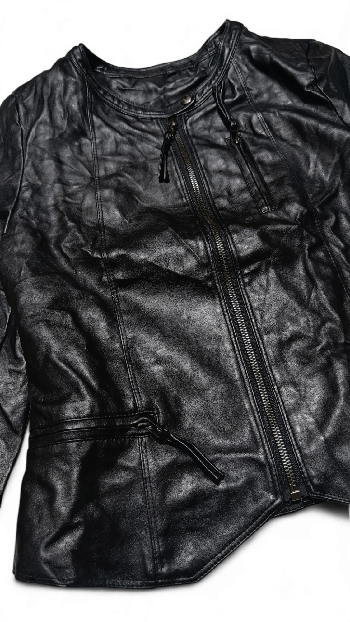 Vintage JULLY-4 Women's Lady Biker Motorcycle Faux Leather Jacket Size S / US 4 / IT 40 - 4 Thumbnail