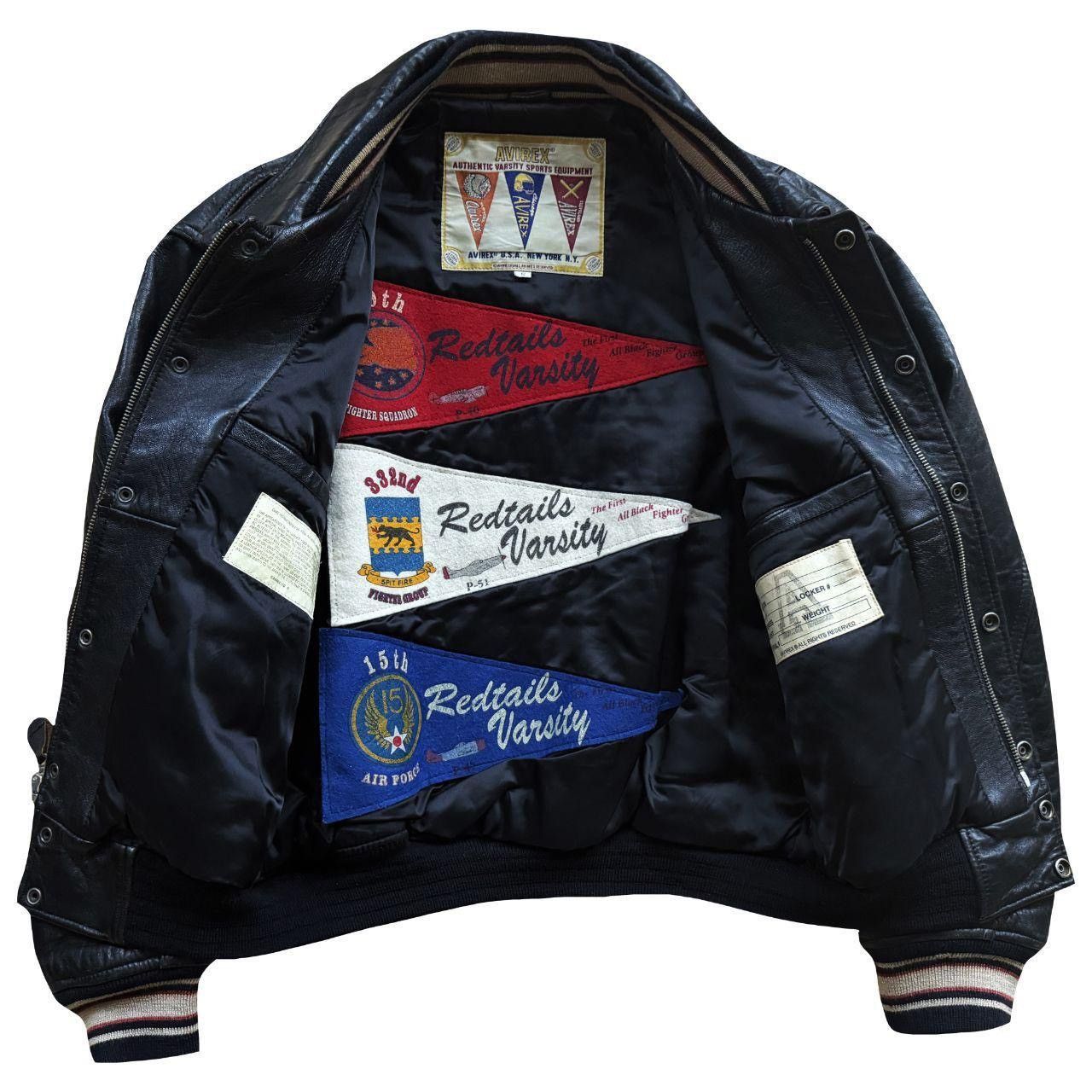 Avirex Avirex Red Tails Leather Varsity Jacket Size US S / EU 44-46 / 1 - 8 Thumbnail