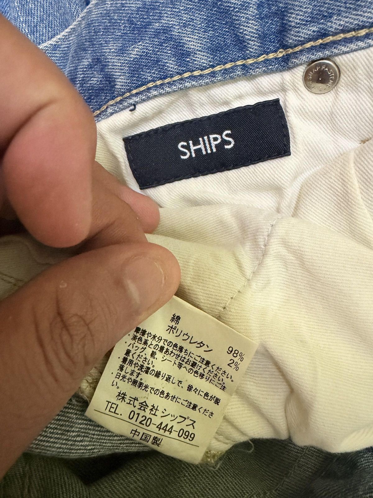Japanese Brand Vintage Ships Selvedge Denim Light Wash Skinny Fit Size US 31 - 15 Thumbnail