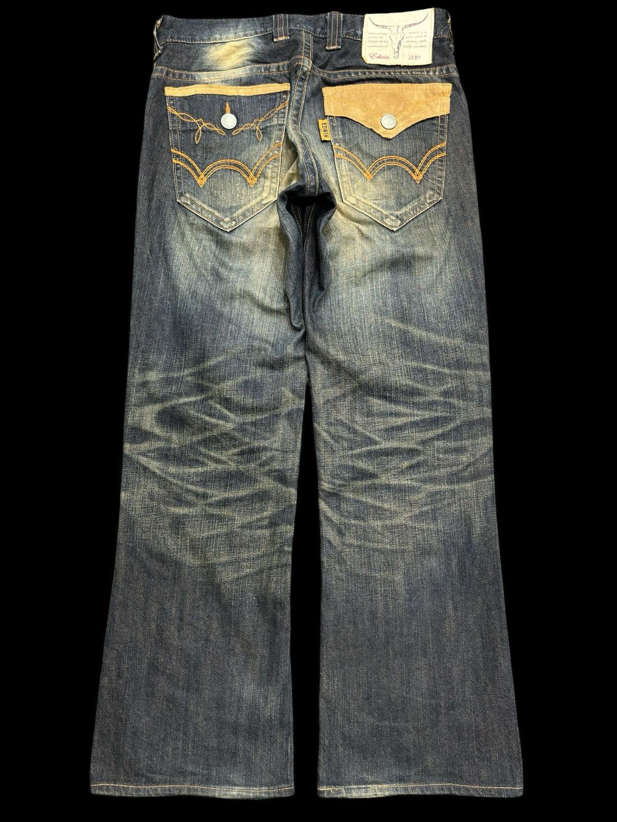 Edwin 💥90s Style💥Rare Insane Edwin 421 Rusty Fades Denim F462 Size US 31 - 2 Thumbnail