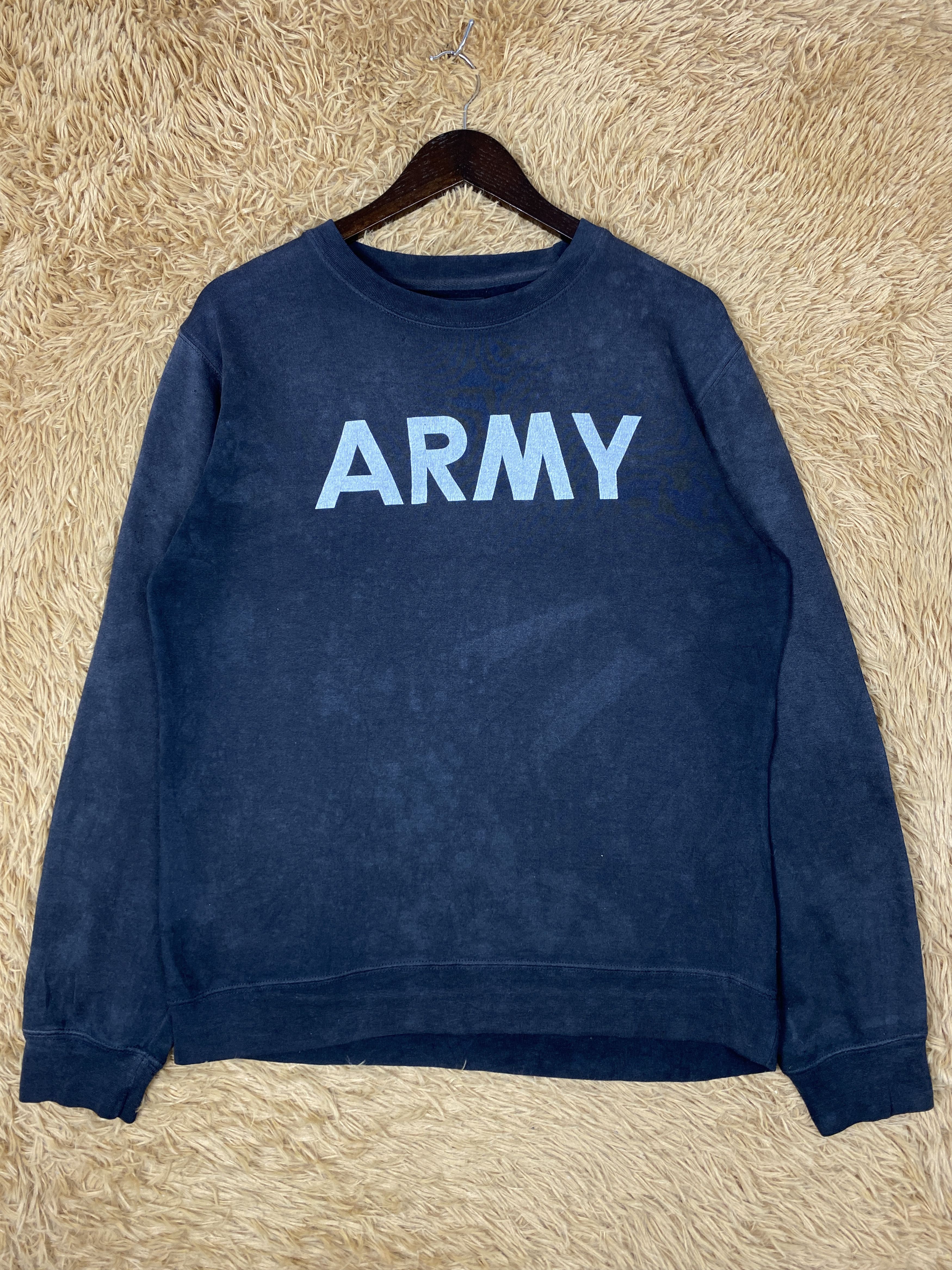 Japanese Brand Vintage Army Faded Sweatshirts PS0372 Size US L / EU 52-54 / 3 - 1 Thumbnail