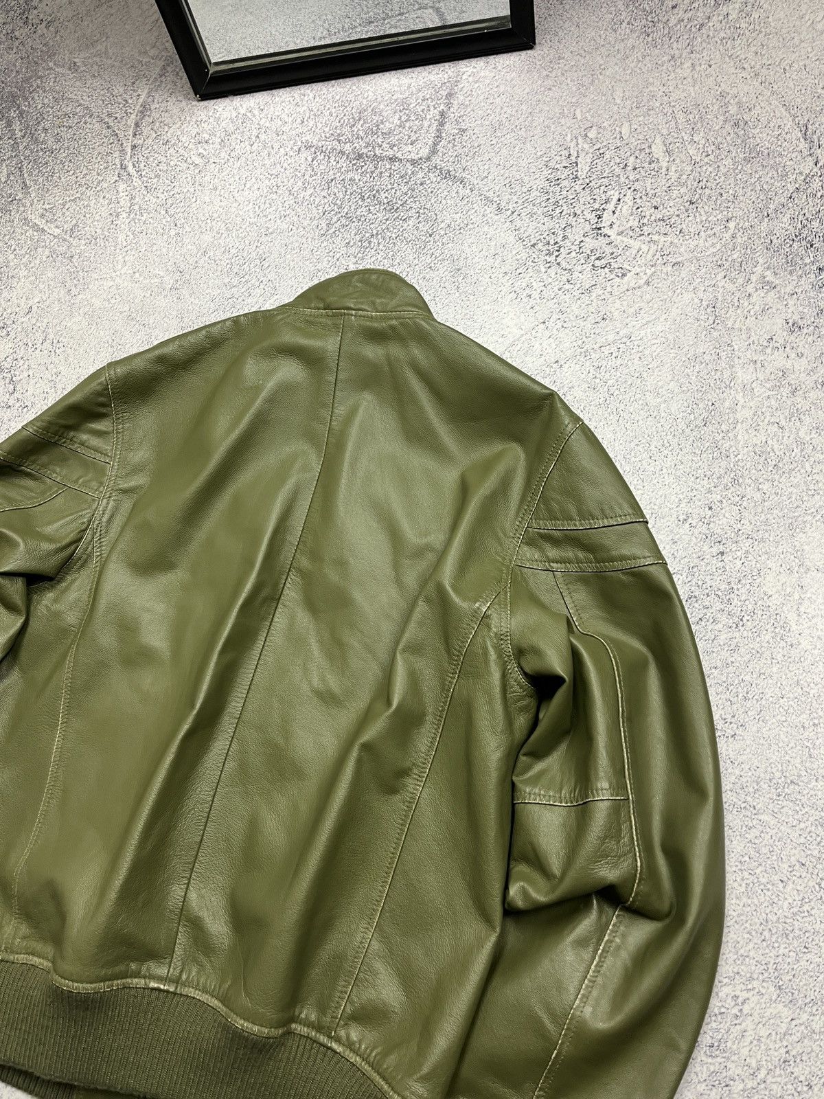 Puma Puma Green Leather Jacket Motorcycle Avant Garde Hype Rare Size US S / EU 44-46 / 1 - 16 Thumbnail