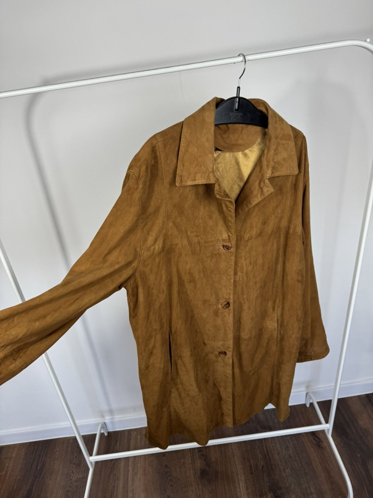 Leather Vintage Brown Suede Leather Trench Coat Jacket Men’s Coat Size US L / EU 52-54 / 3 - 8 Thumbnail