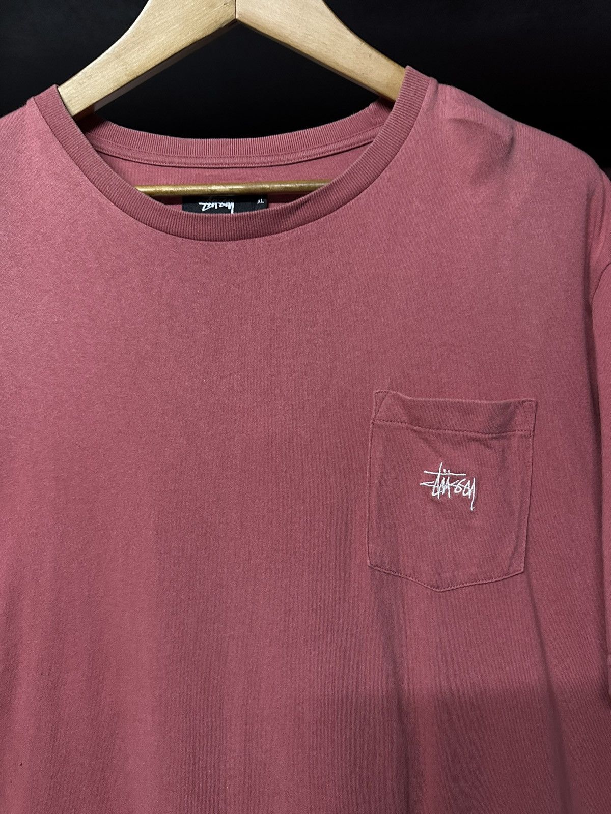 Stussy × Vintage Stussy Pocket Embroidered Logo Tee Size US XL / EU 56 / 4 - 2 Thumbnail