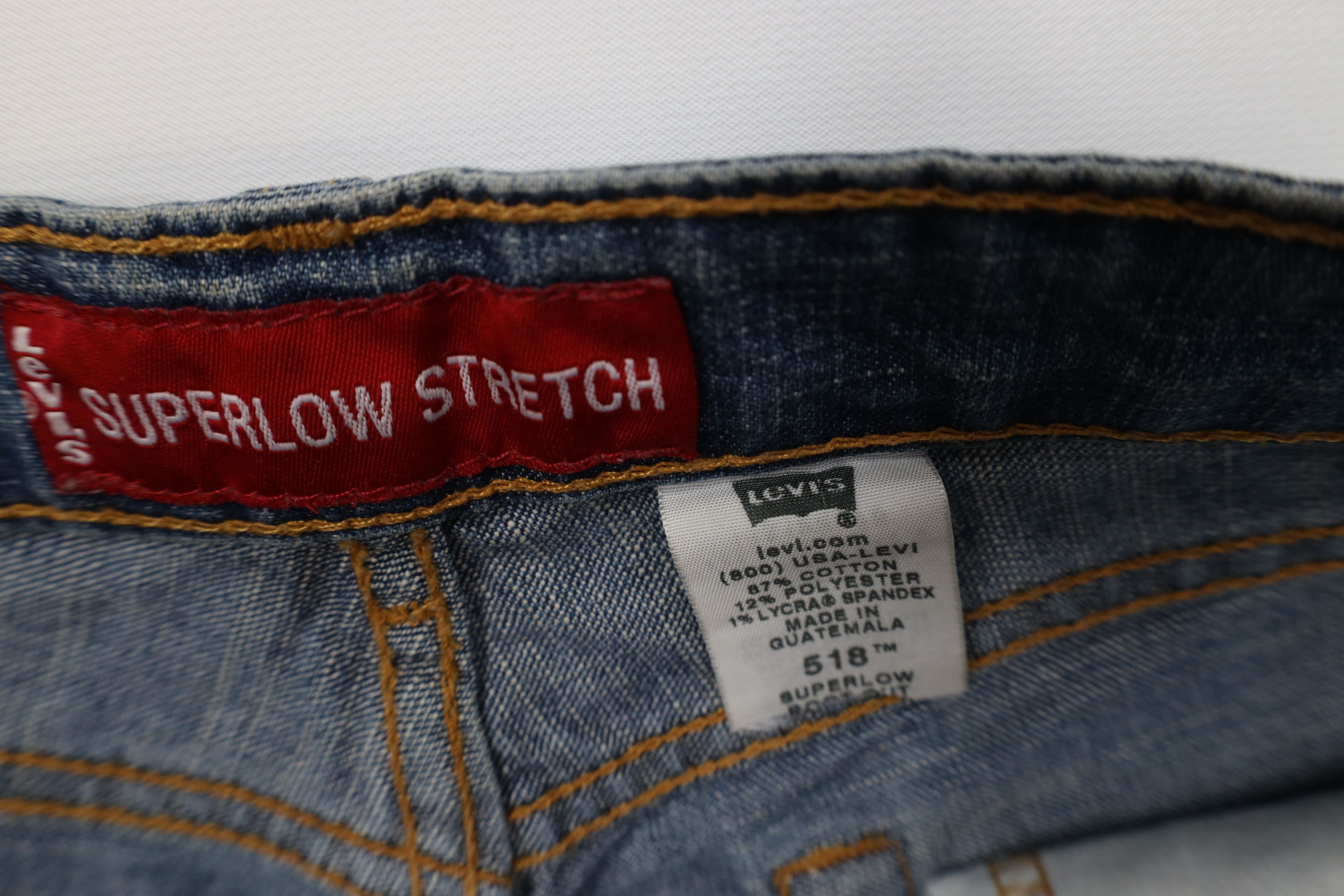Levi's Vintage Y2K 2003 Levis Superlow Stretch Flared Bootcut Jeans Size 32" / US 10 / IT 46 - 7 Thumbnail