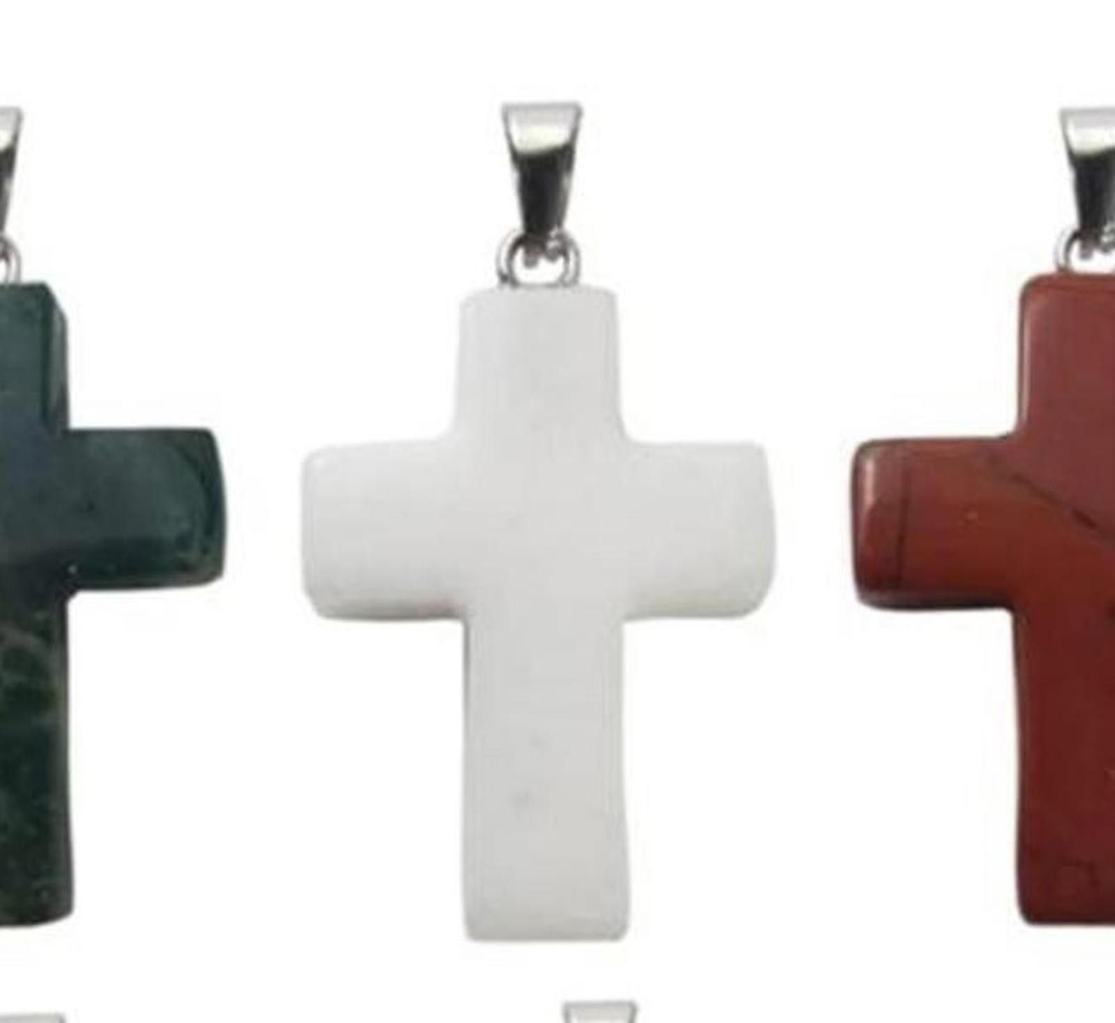 Genetic Manipulation Shinichiro Kuriya Cross Quartz Crystal Pendant Charm Necklace Unisex White Size ONE SIZE - 1 Thumbnail
