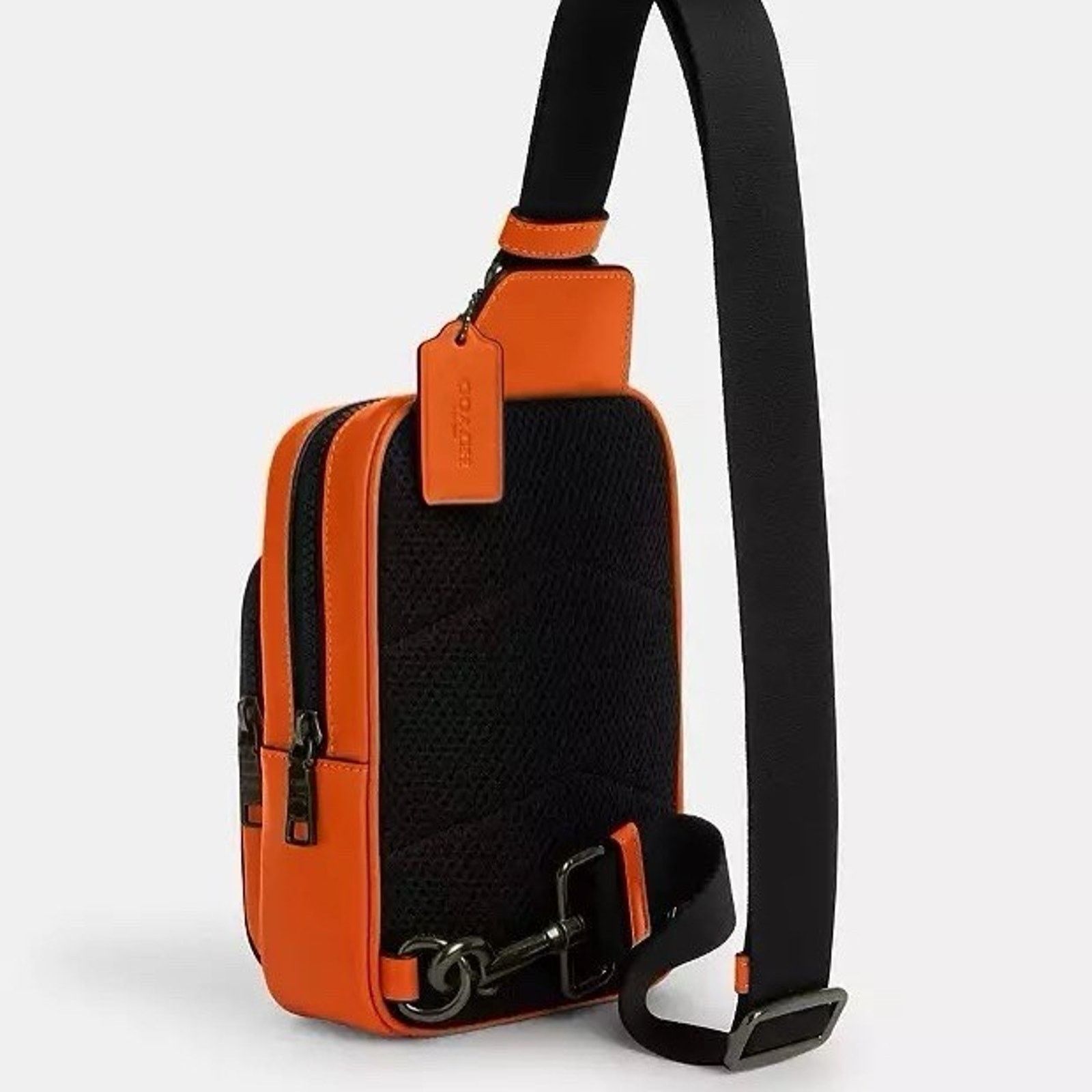 Coach NWT Coach Racer Sling Pack In Colorblock CAJ38 Spice Orange Size ONE SIZE - 7 Thumbnail