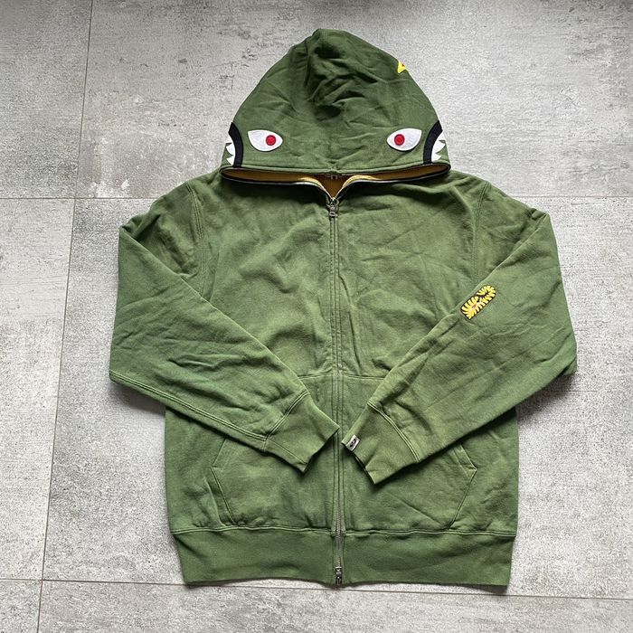 Bape ponr shark hot sale hoodie green