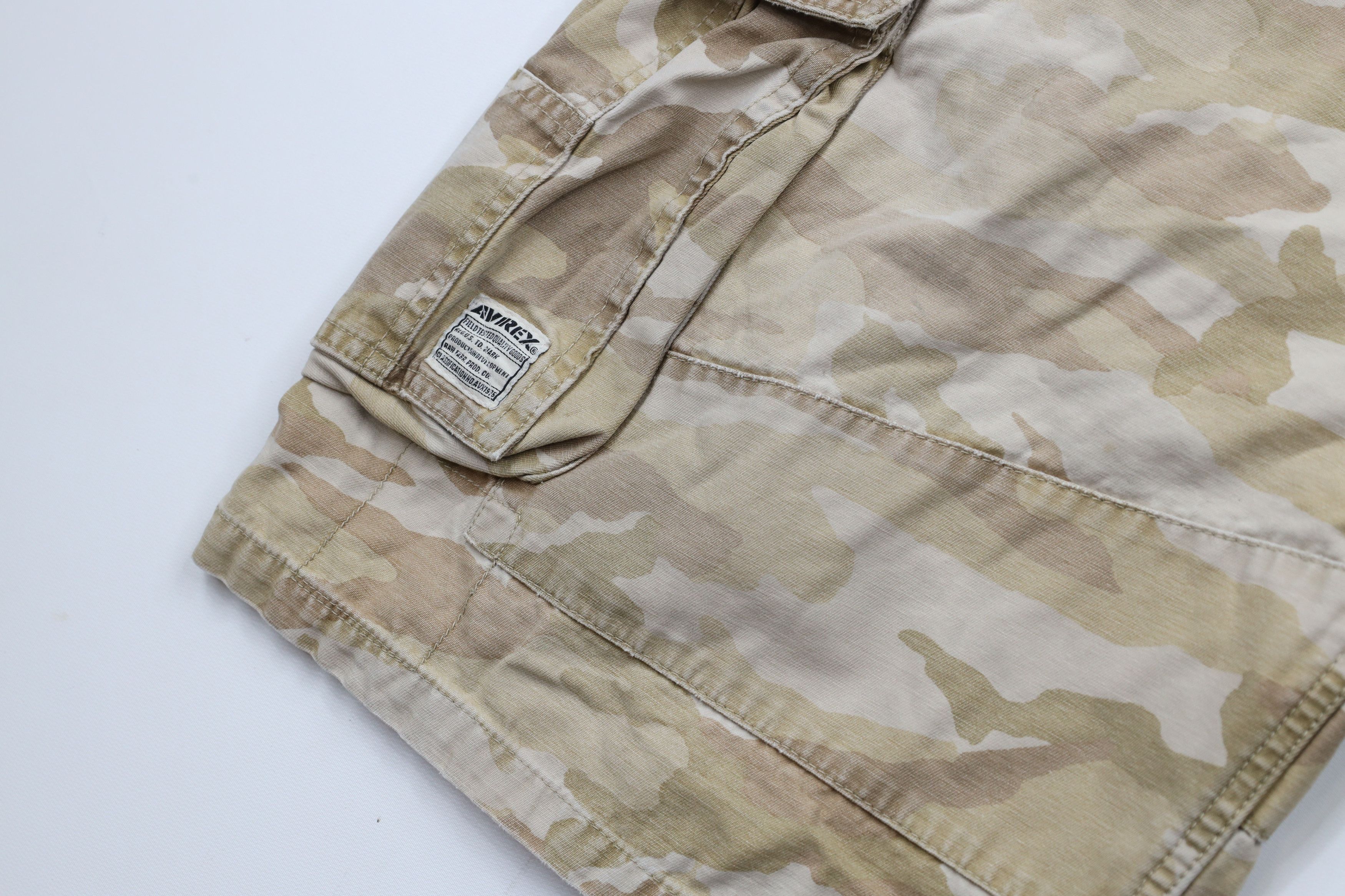 Avirex × Vintage Vintage Avirex Heavyweight Military Camouflage Cargo Shorts Size US 34 / EU 50 - 6 Thumbnail