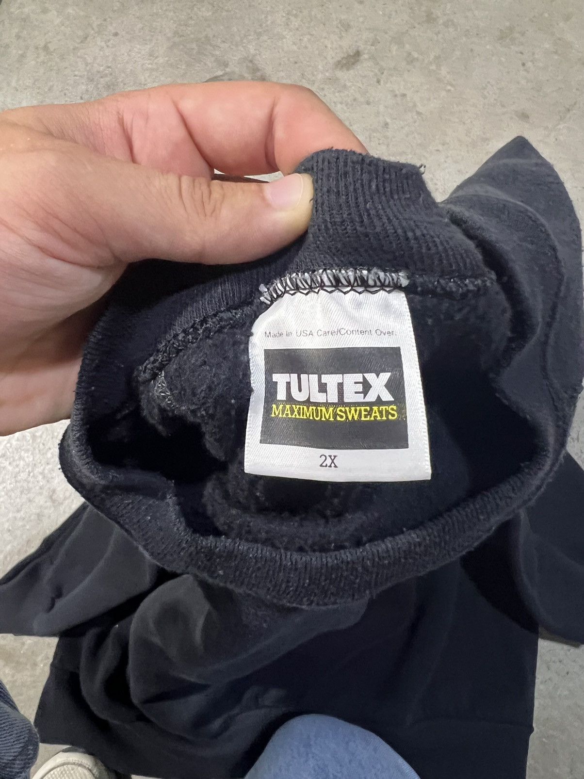 Tultex × Vintage Vintage 80’s Black Tultex Sweater Size US XL / EU 56 / 4 - 2 Thumbnail