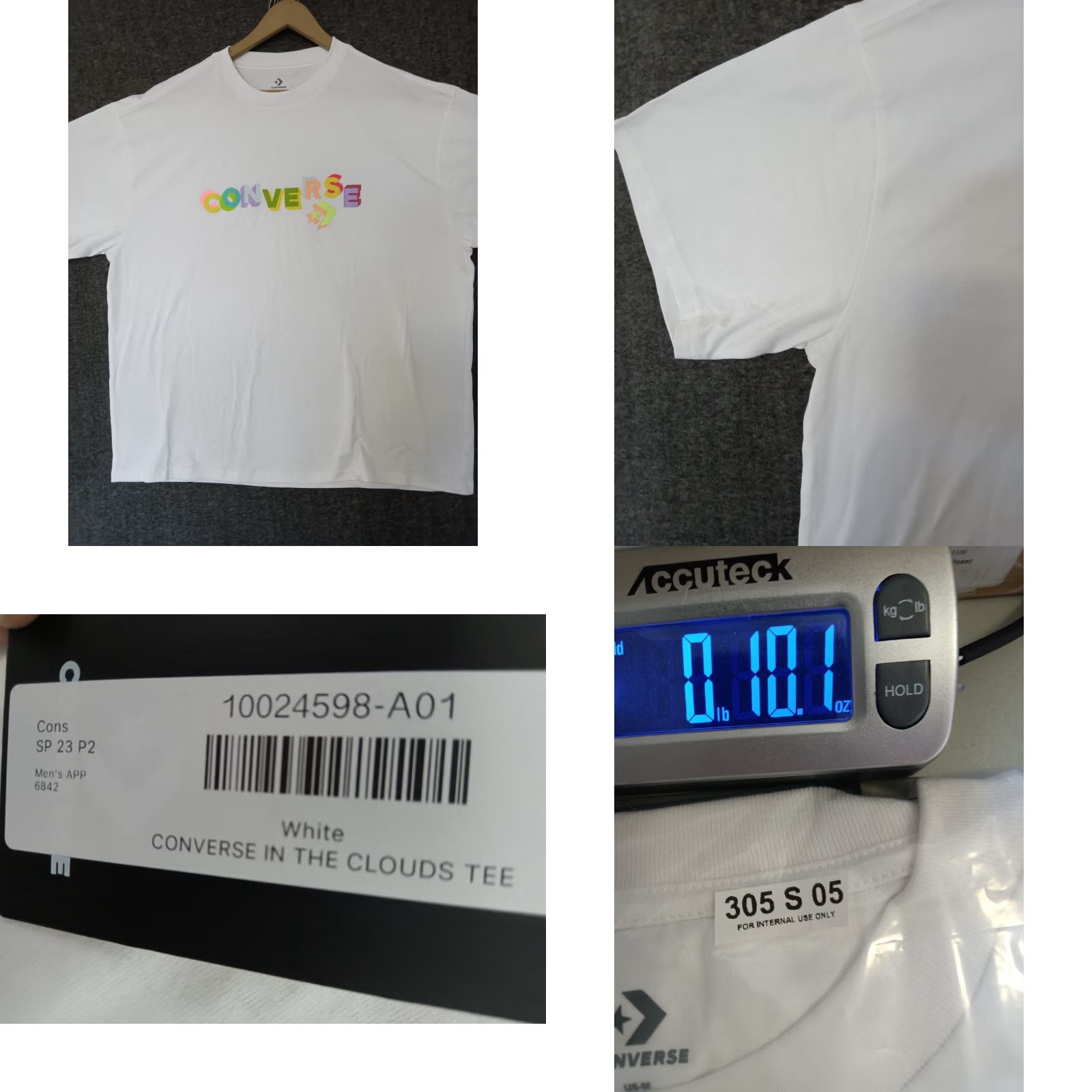 Converse Converse In The Clouds Tee Mens T Shirt White Logo Size M Size US M / EU 48-50 / 2 - 8 Thumbnail