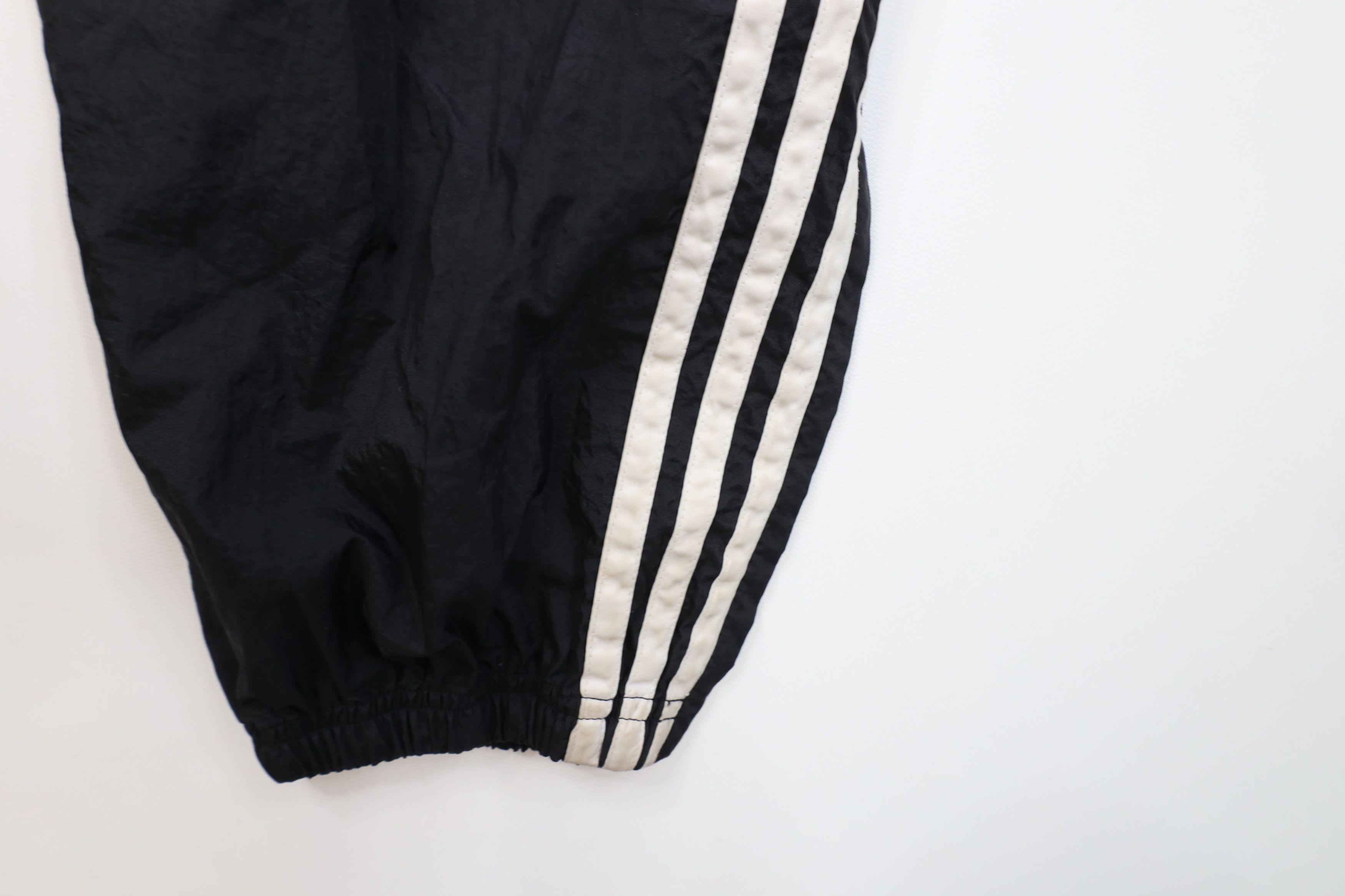 Adidas × Vintage Vintage 90s Adidas Striped Windbreaker Joggers Pants Black Size US 36 / EU 52 - 7 Thumbnail