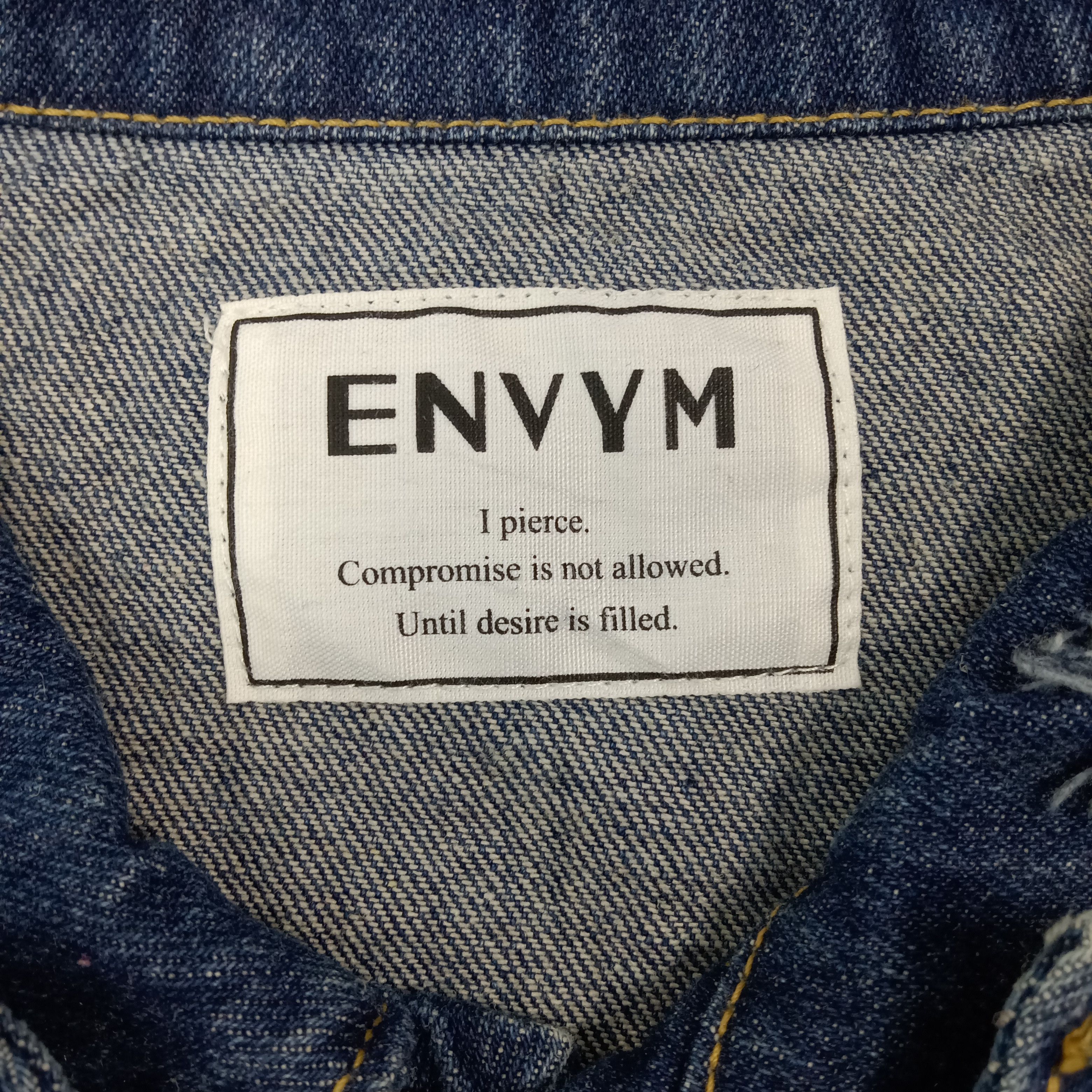 For All To Envy ENVYM Designer Ripped Denim Jacket C266N20 Size US L / EU 52-54 / 3 - 4 Thumbnail