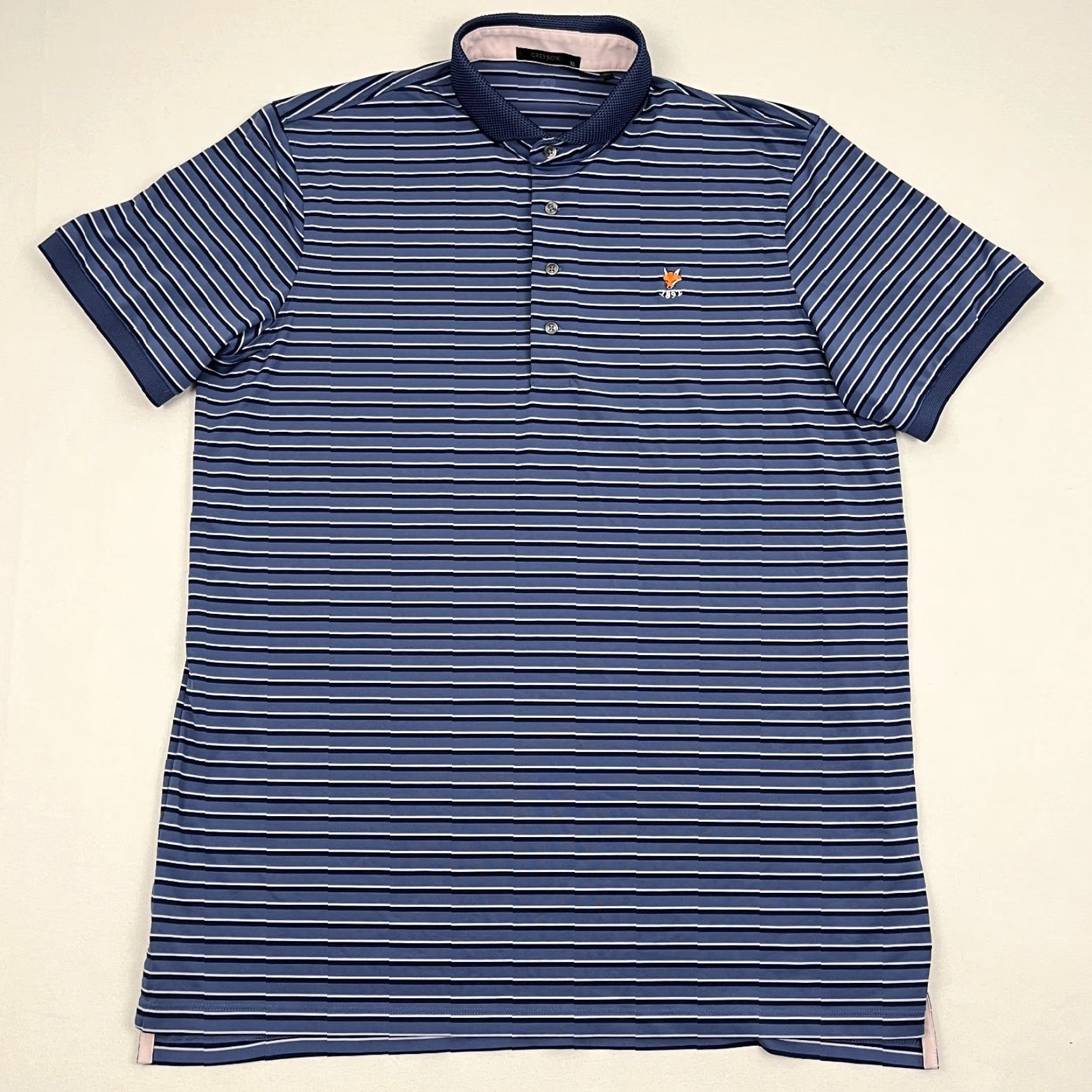 Vintage Greyson Green Spring Valley Hunt Club Polo Shirt Mens XL Blue Stripe Polo Size US XL / EU 56 / 4 - 3 Thumbnail
