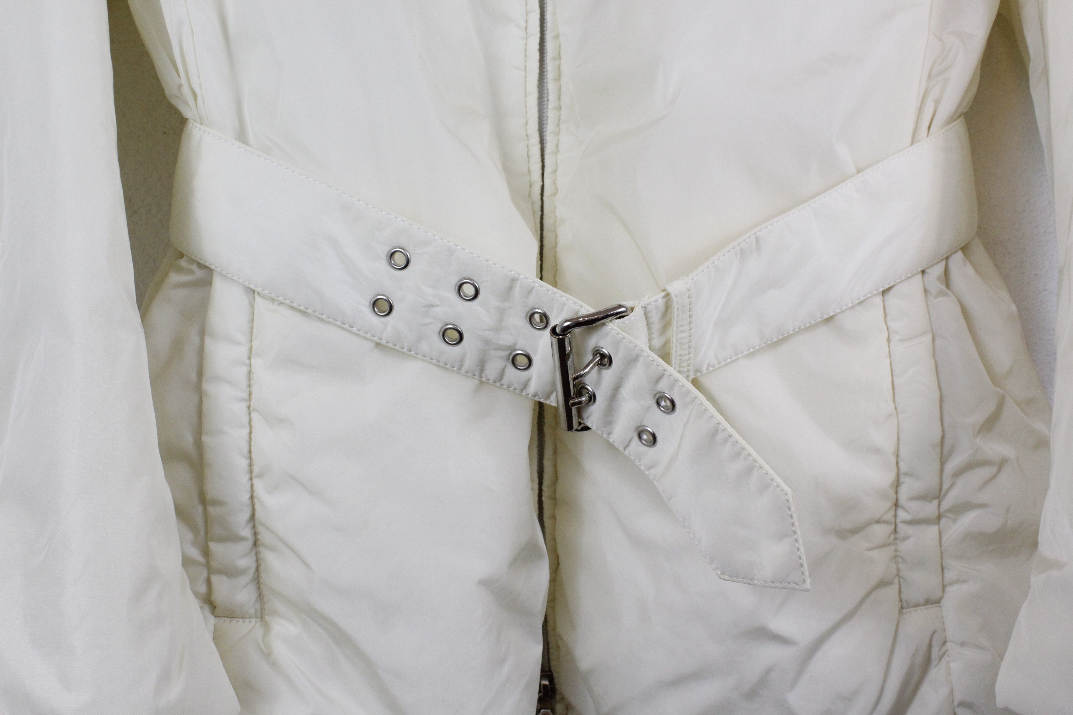 Prada Archive Prada Sport Red Logo Paded Belted Moto Jacket Parka Size S / US 4 / IT 40 - 8 Thumbnail