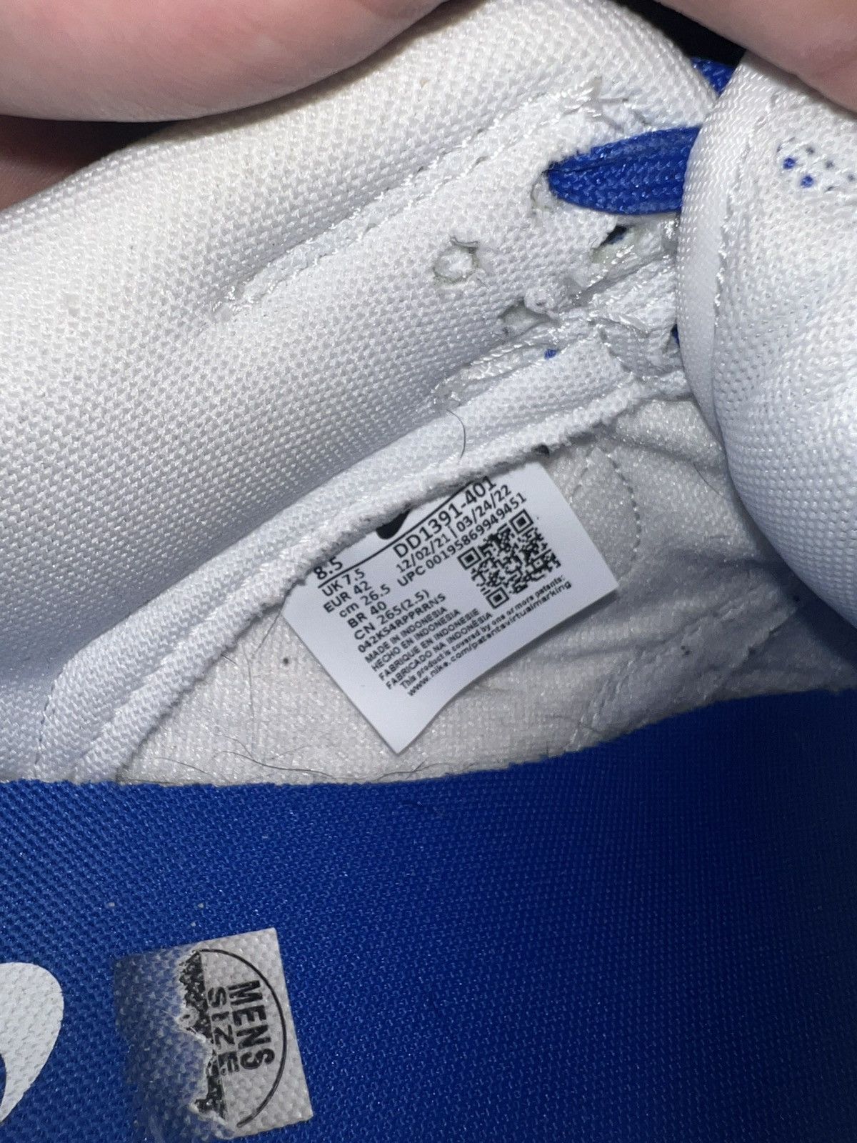 Nike Nike Dunk Low ‘Racer Blue White’ 2022 Mens Size 8.5 Size US 8.5 / EU 41-42 - 5 Thumbnail