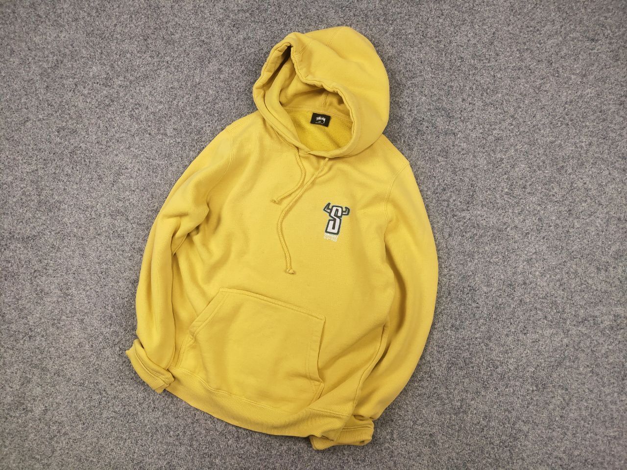 Stussy Vintage Stussy Yellow Hoodie S-Horn Big Logo Size US XS / EU 42 / 0 - 4 Thumbnail