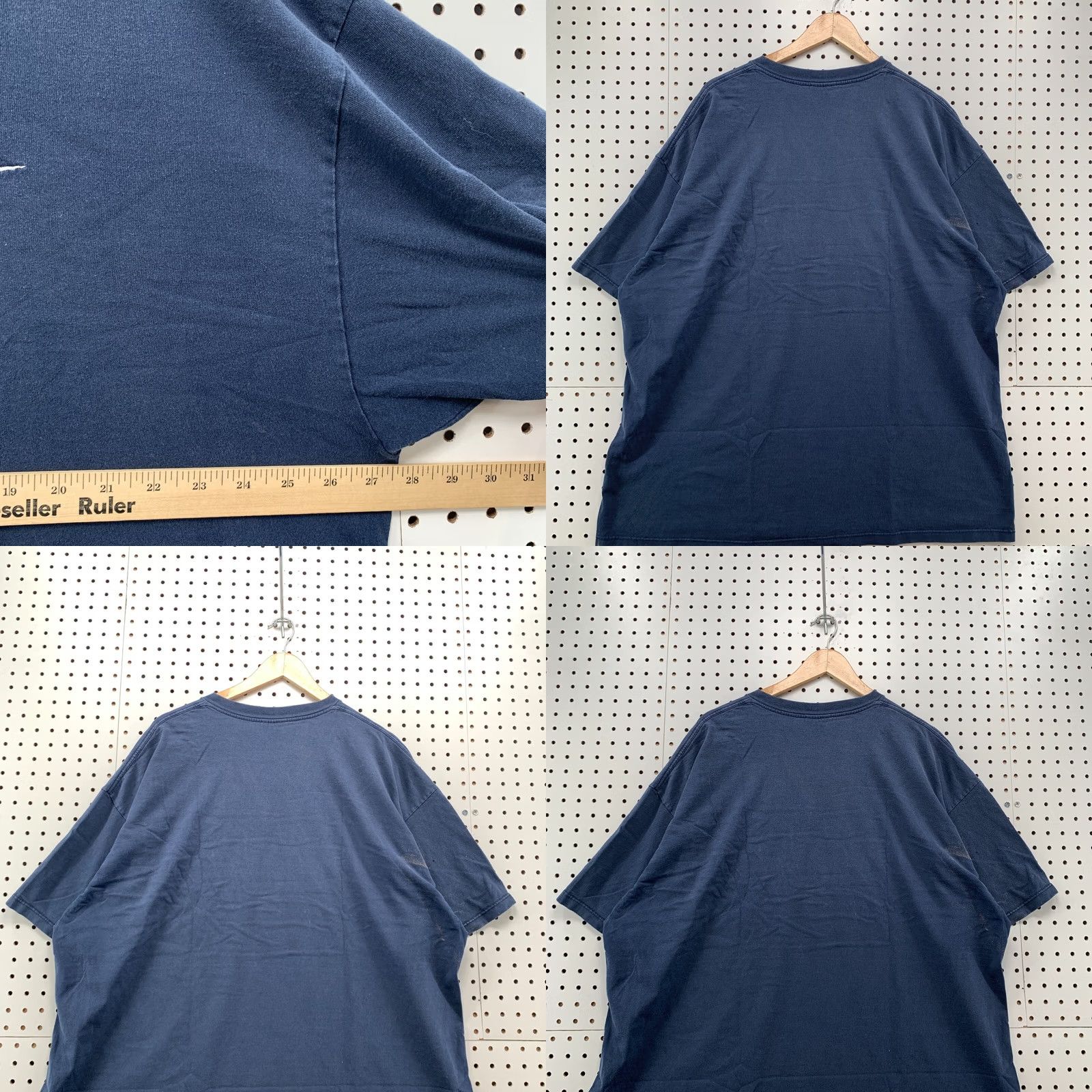 Nike VINTAGE Nike Shirt 2XL Adult Navy White Embroidered Swoosh 90s USA Shirt Mens Size US XXL / EU 58 / 5 - 9 Thumbnail