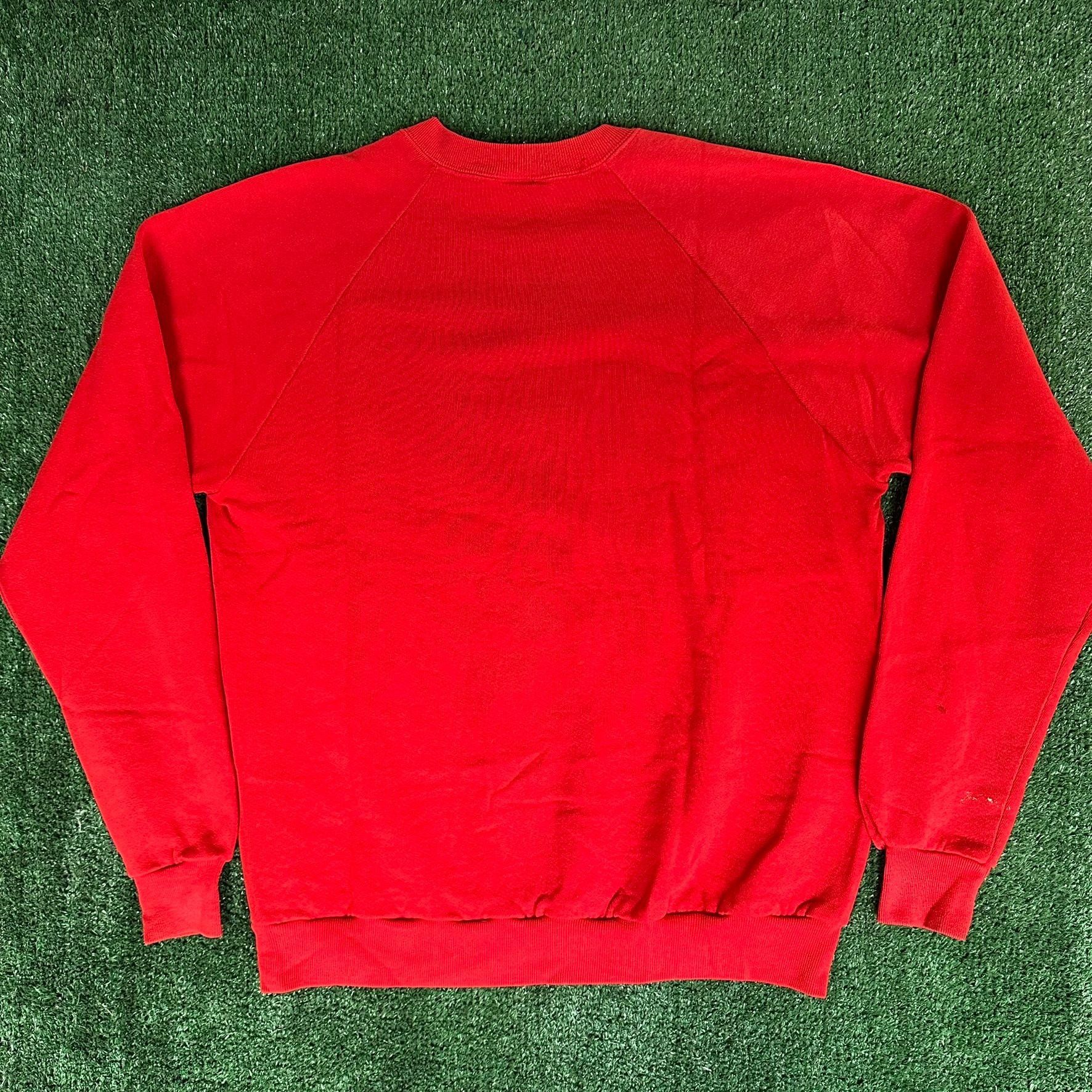 Jerzees Vintage 80s Pontiac Crewneck Sweatshirt Red Auto Racing Logo Size US L / EU 52-54 / 3 - 5 Thumbnail