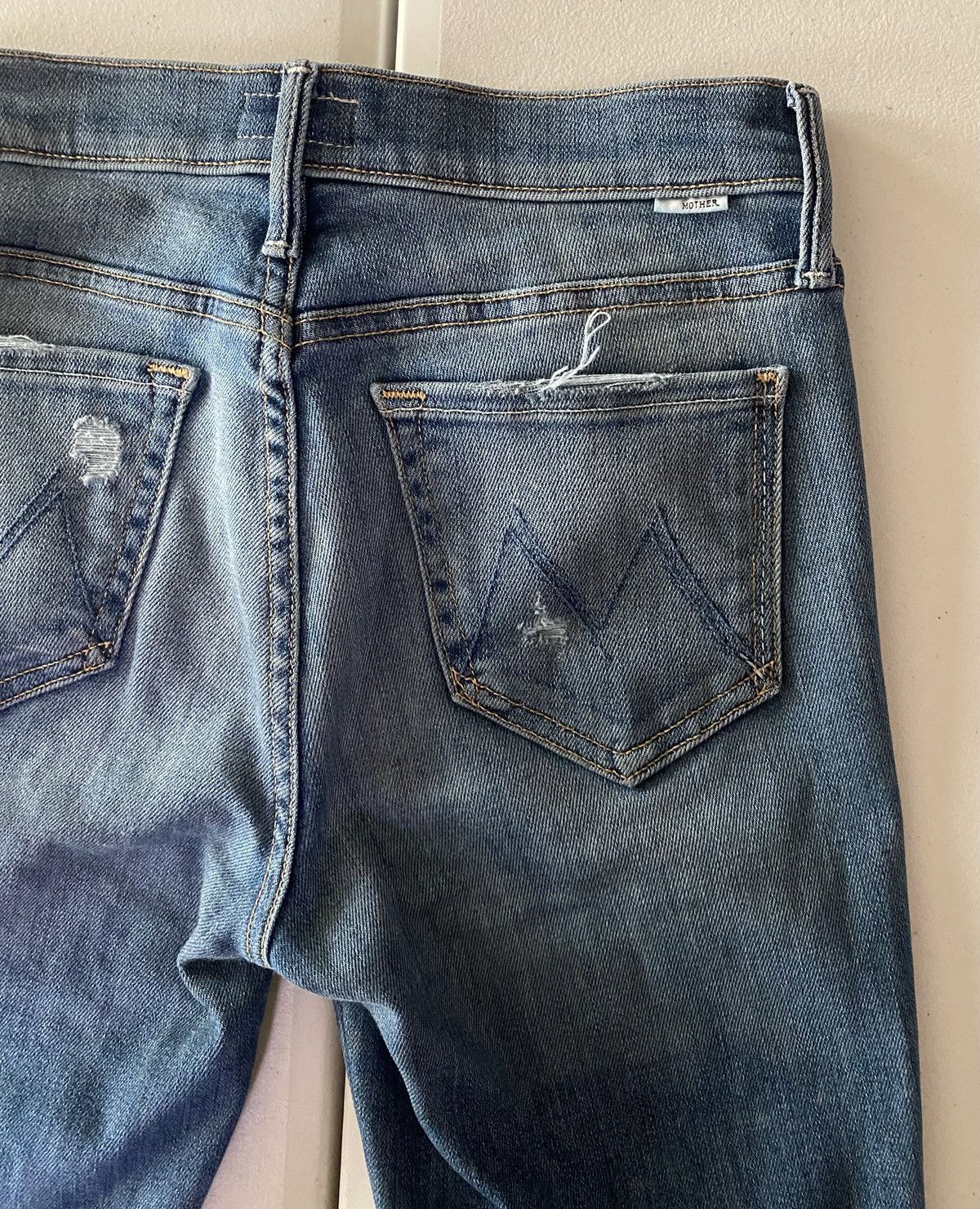 MOTHER Mother Denim The Rascal Ankle Wild! Wash Distressed 5 pkt 24 Size 24" / US 00 / IT 34 - 10 Thumbnail