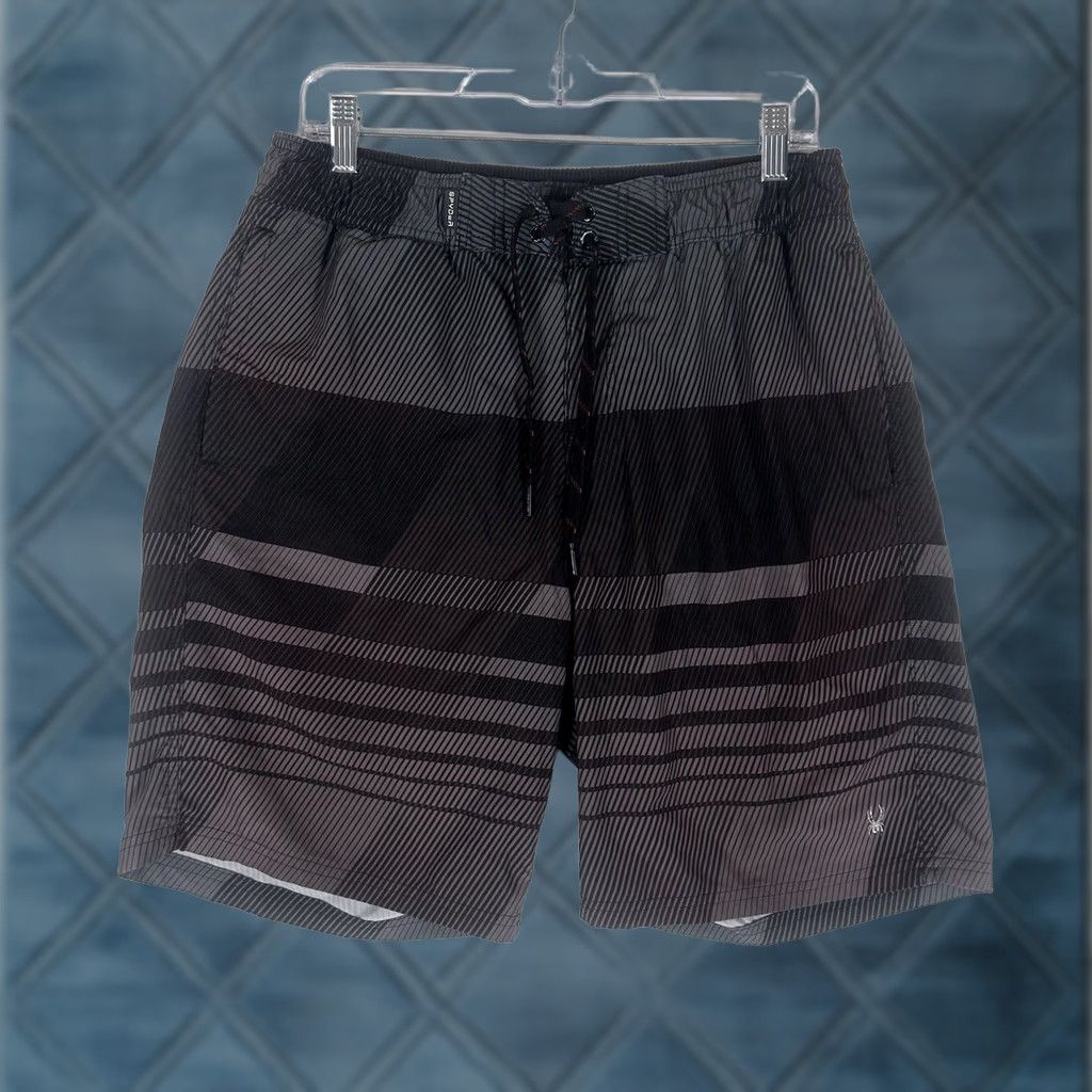 Spyder Spyder Athletic Swim Trunks Mens Large Gray Lined Board Shorts Surf Pockets Size US 33 - 1 Thumbnail