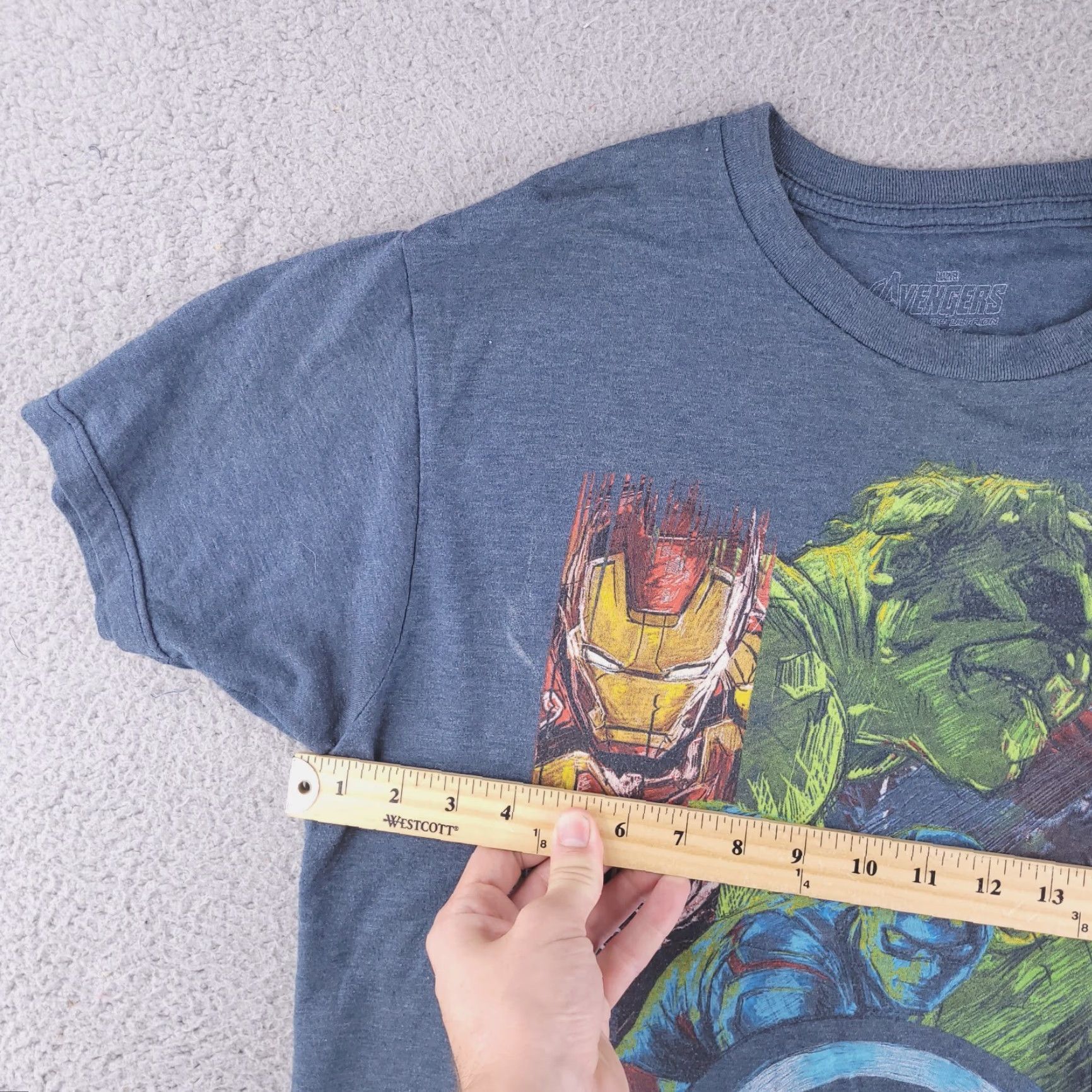 Vintage Marvel Shirt Mens Medium Gray Avengers Ultron Short Sleeve Graphic Tee Size US M / EU 48-50 / 2 - 6 Thumbnail