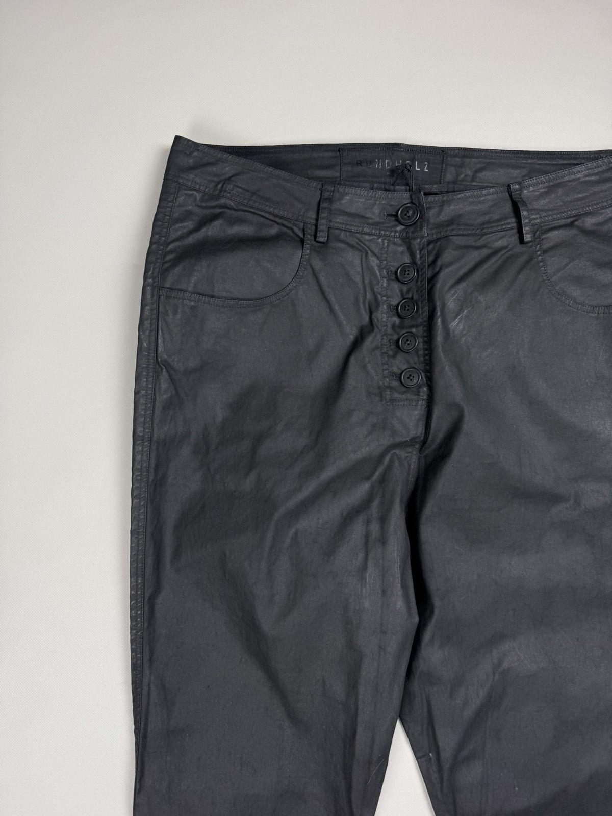 Rundholz BNWT! Rundholz Dip Coated Cotton Drop Crotch Pants Trousers Size 28" / US 6 / IT 42 - 6 Thumbnail