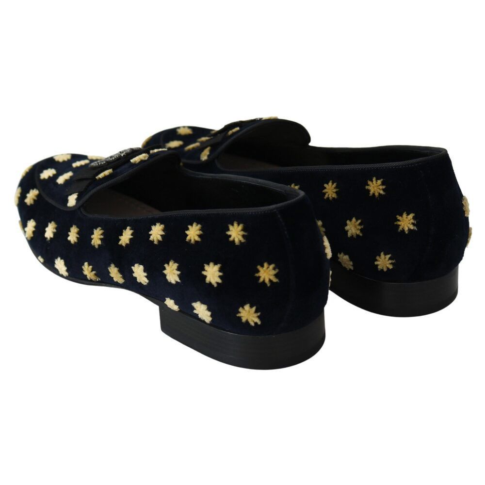 Dolce & Gabbana Dolce & Gabbana Elegant Velvet Crown Embroidery Loafers Size US 6 / EU 39 - 2 Thumbnail