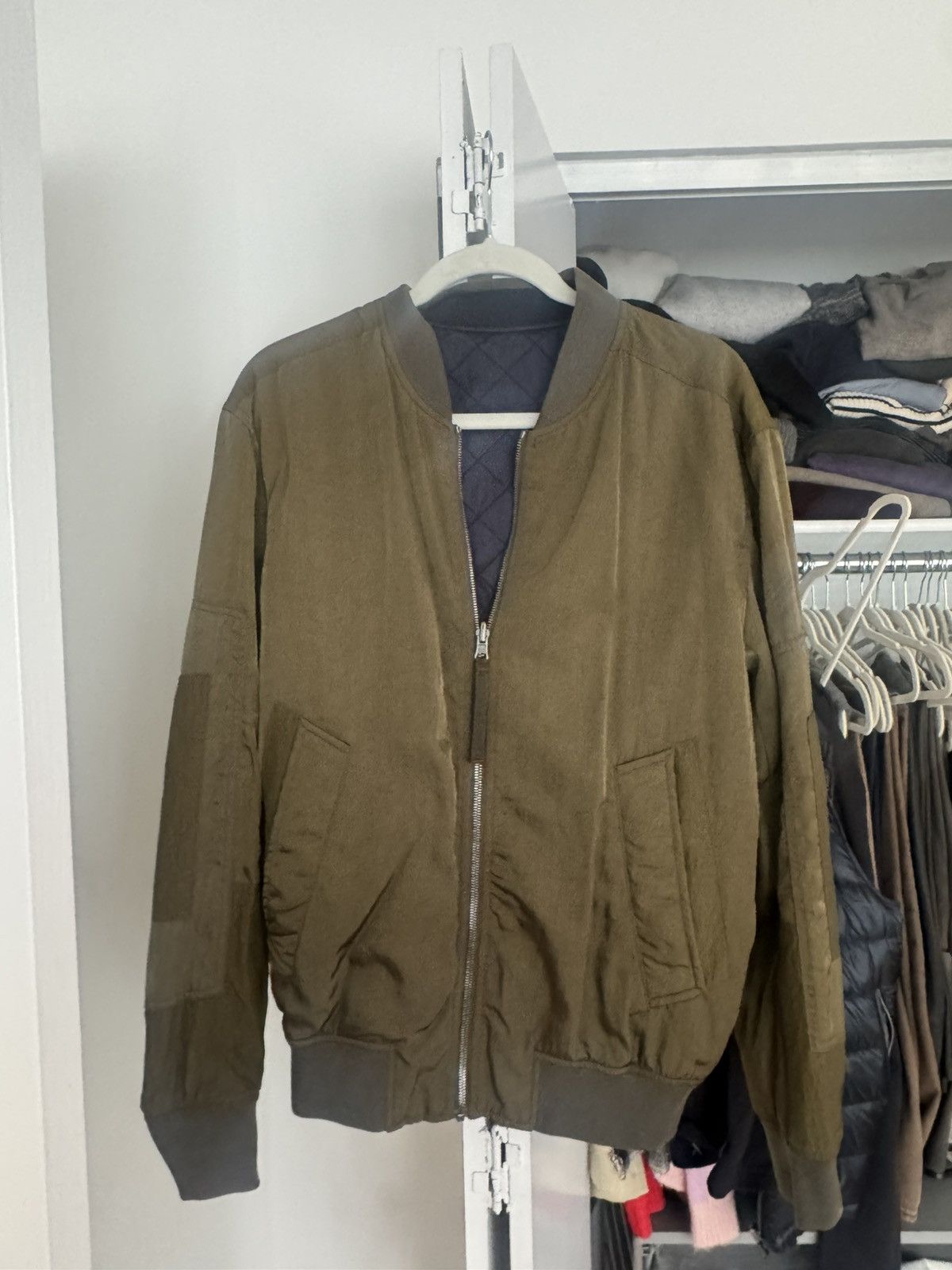 Vince Reversible green and blue quilted bomber Size US M / EU 48-50 / 2 - 1 Thumbnail