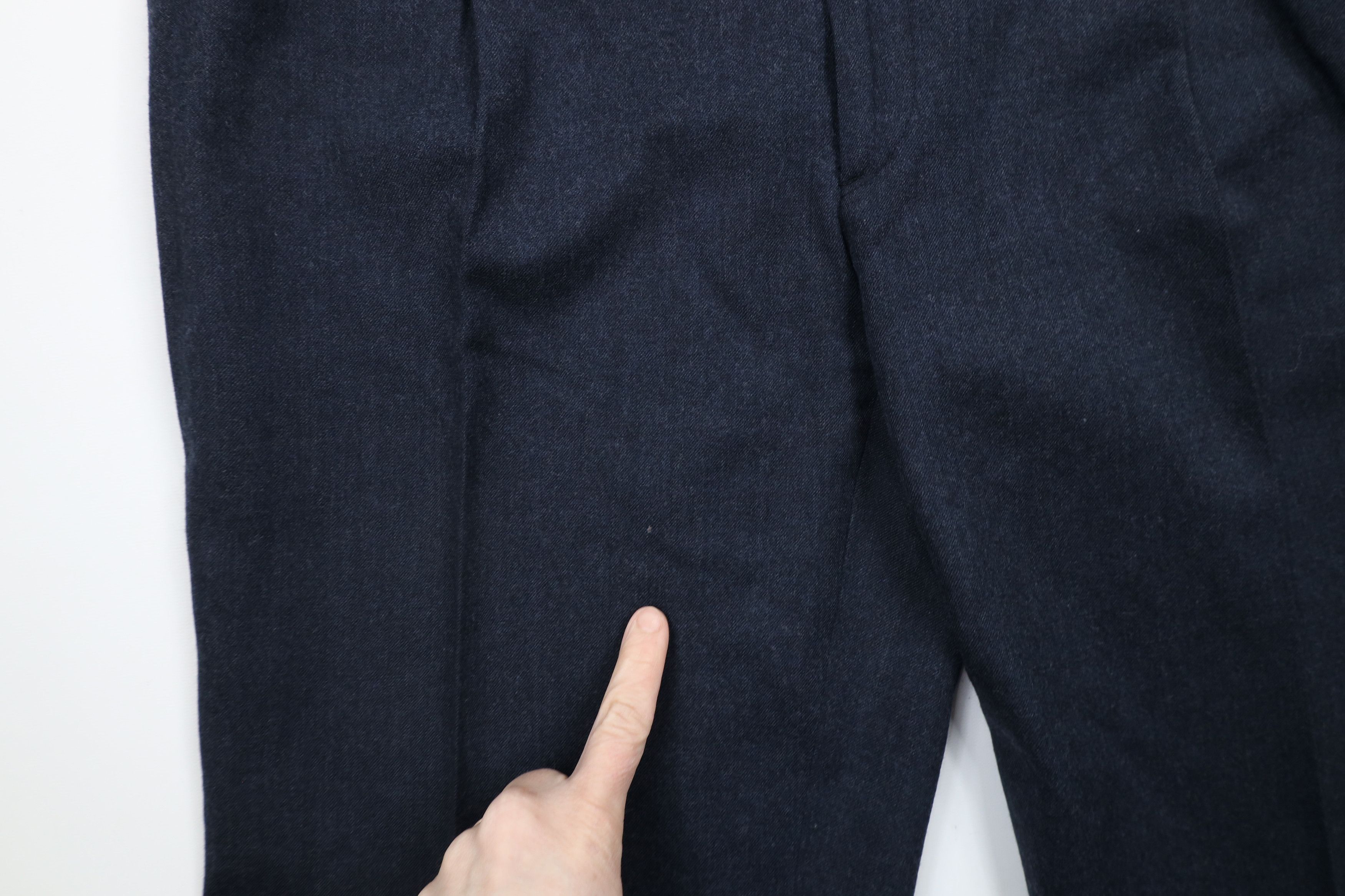 Vintage 70s Saks Fifth Avenue Wide Leg Chino Pants Blue USA
