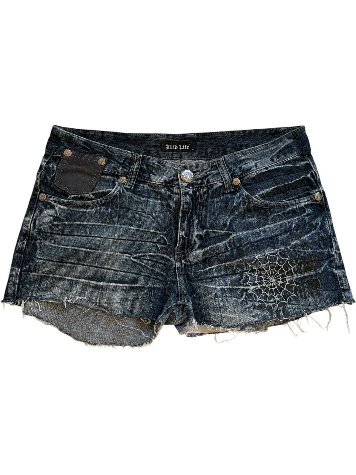 14th Addiction × Japanese Brand Vintage Japanese Brand Mud Wash Punk Style Shorts Jeans Size 36" / US 14 / IT 50 - 1 Thumbnail