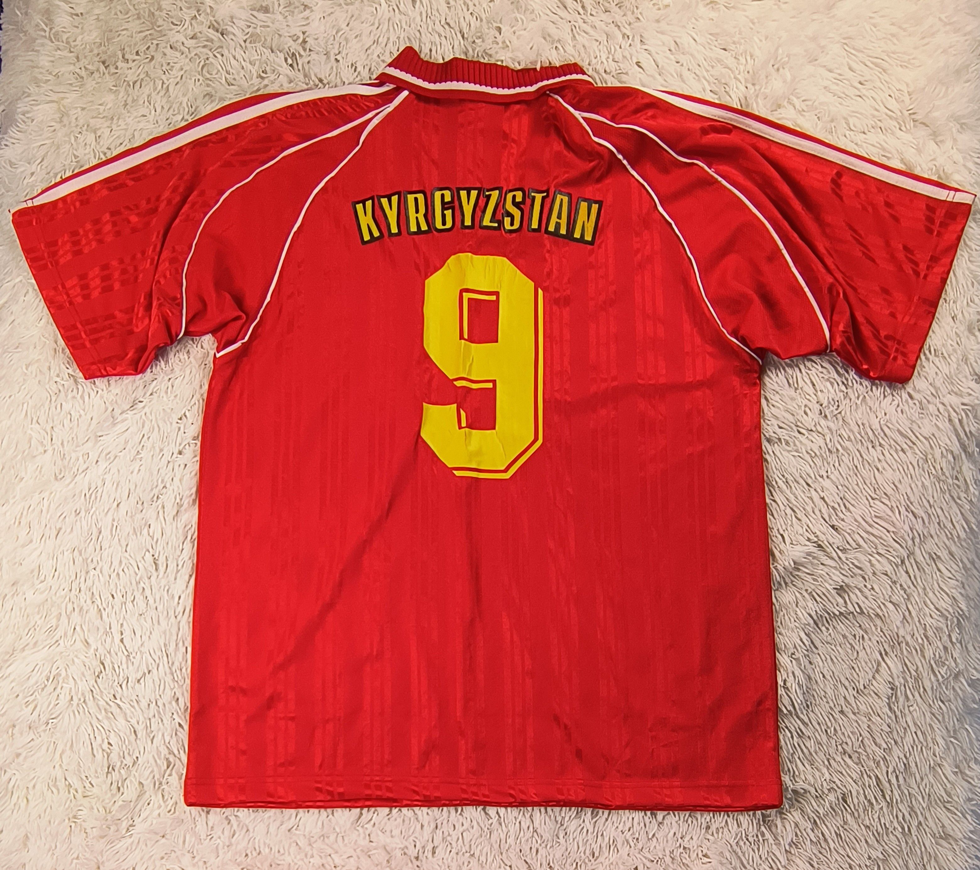 Adidas DSWT Vintage Adidas Kyrgyzstan soccer team home jersey 90s Size US XXL / EU 58 / 5 - 7 Thumbnail