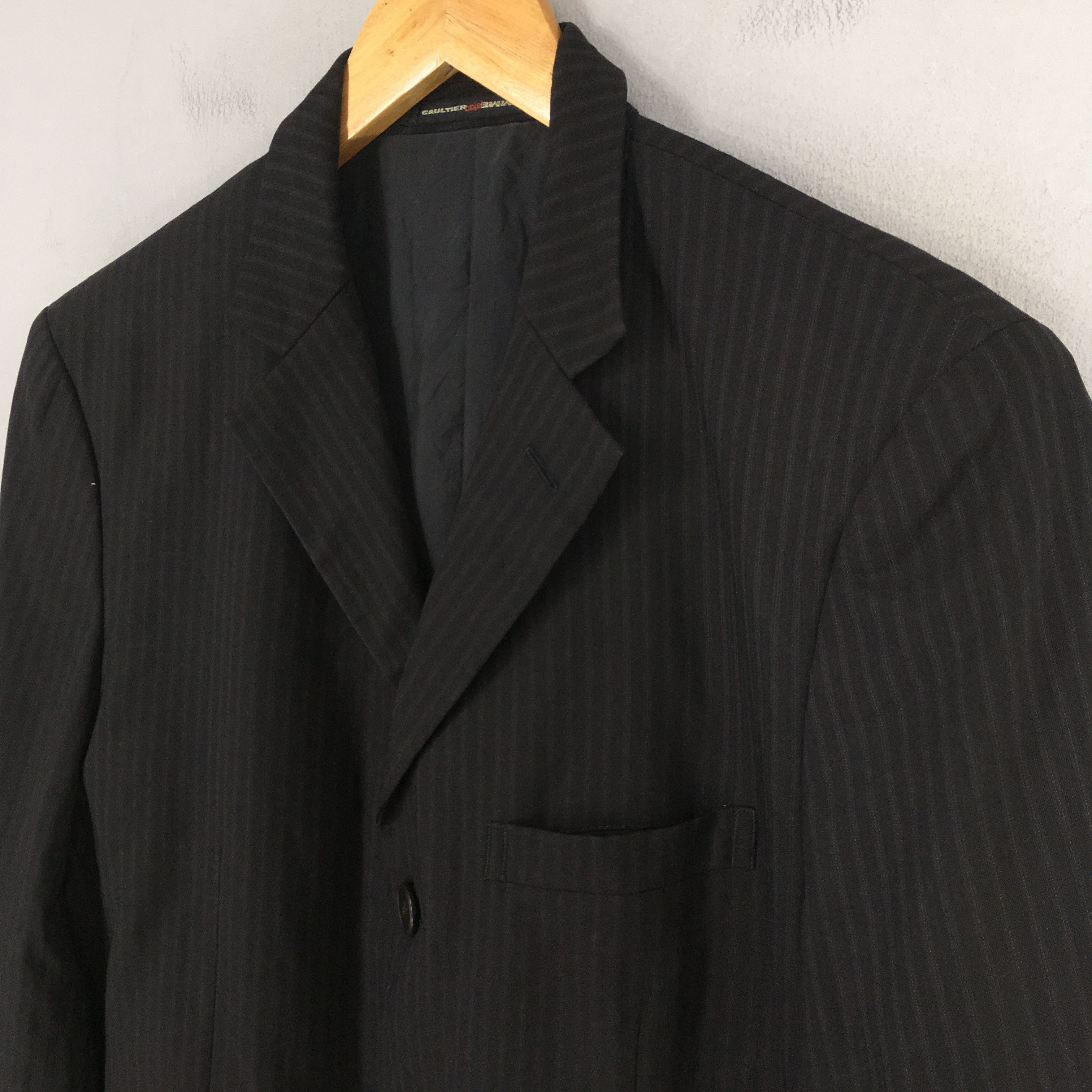 Jean Paul Gaultier Gaultier Homme Object Black Stripes Blazer Casual Jacket M Size US M / EU 48-50 / 2 - 3 Thumbnail