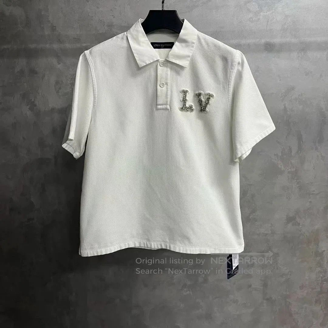Louis Vuitton louis vuitton white short sleeve polo shirt. Size US XL / EU 56 / 4 - 1 Thumbnail