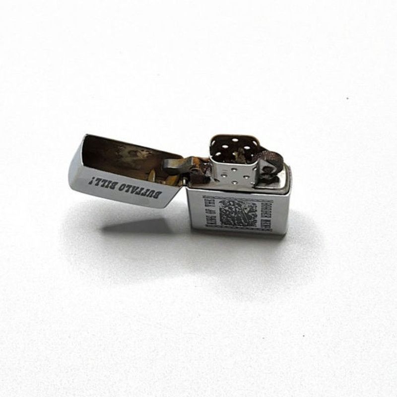 Zippo Vintage Zippo–Buffalo Bill “King of the Border Men!” Damaged Size ONE SIZE - 9 Thumbnail