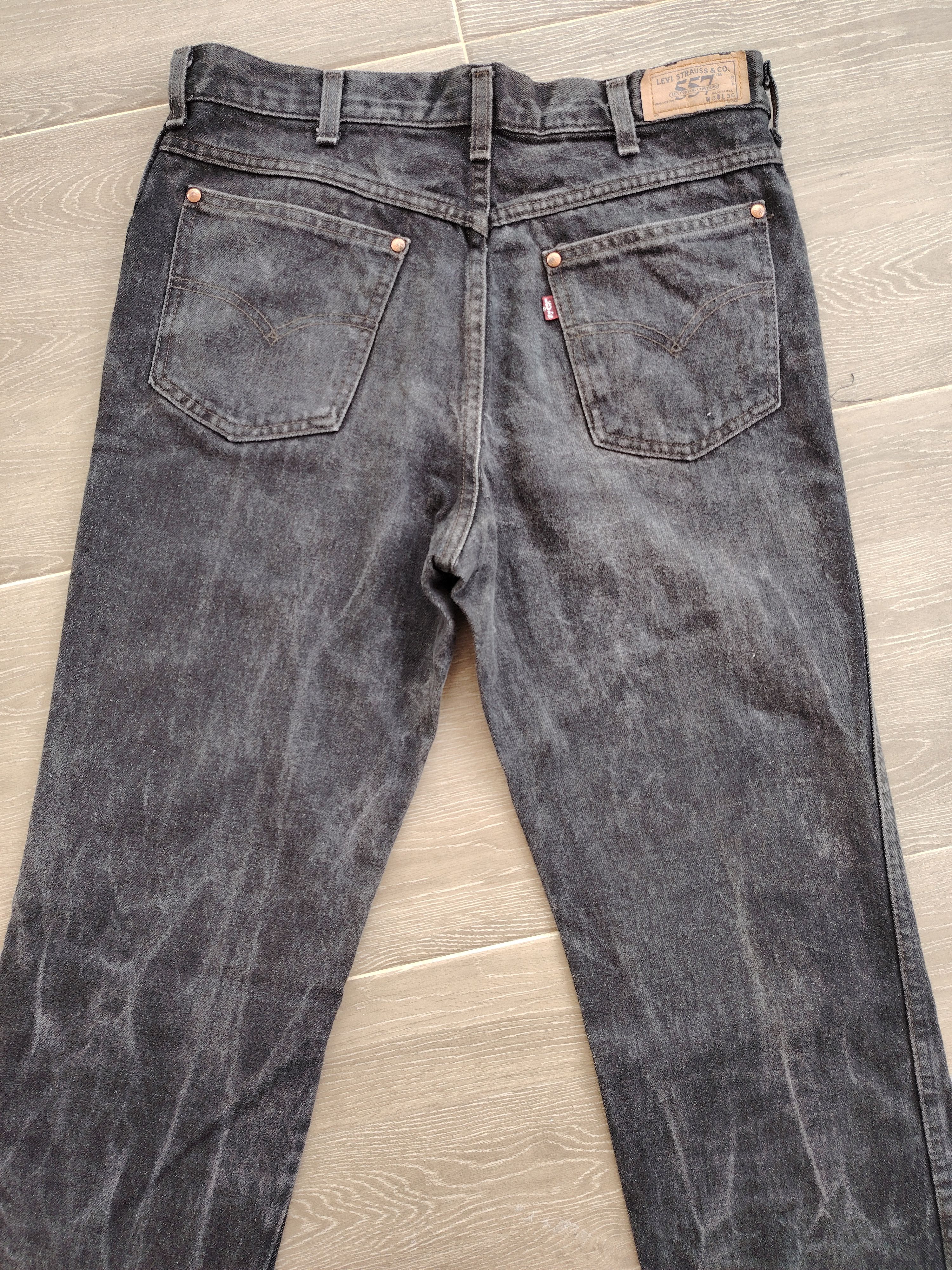 Levi's Vintage 90s Levis 557 Bootcut For Cowboys Black Jeans Size US 33 - 6 Thumbnail