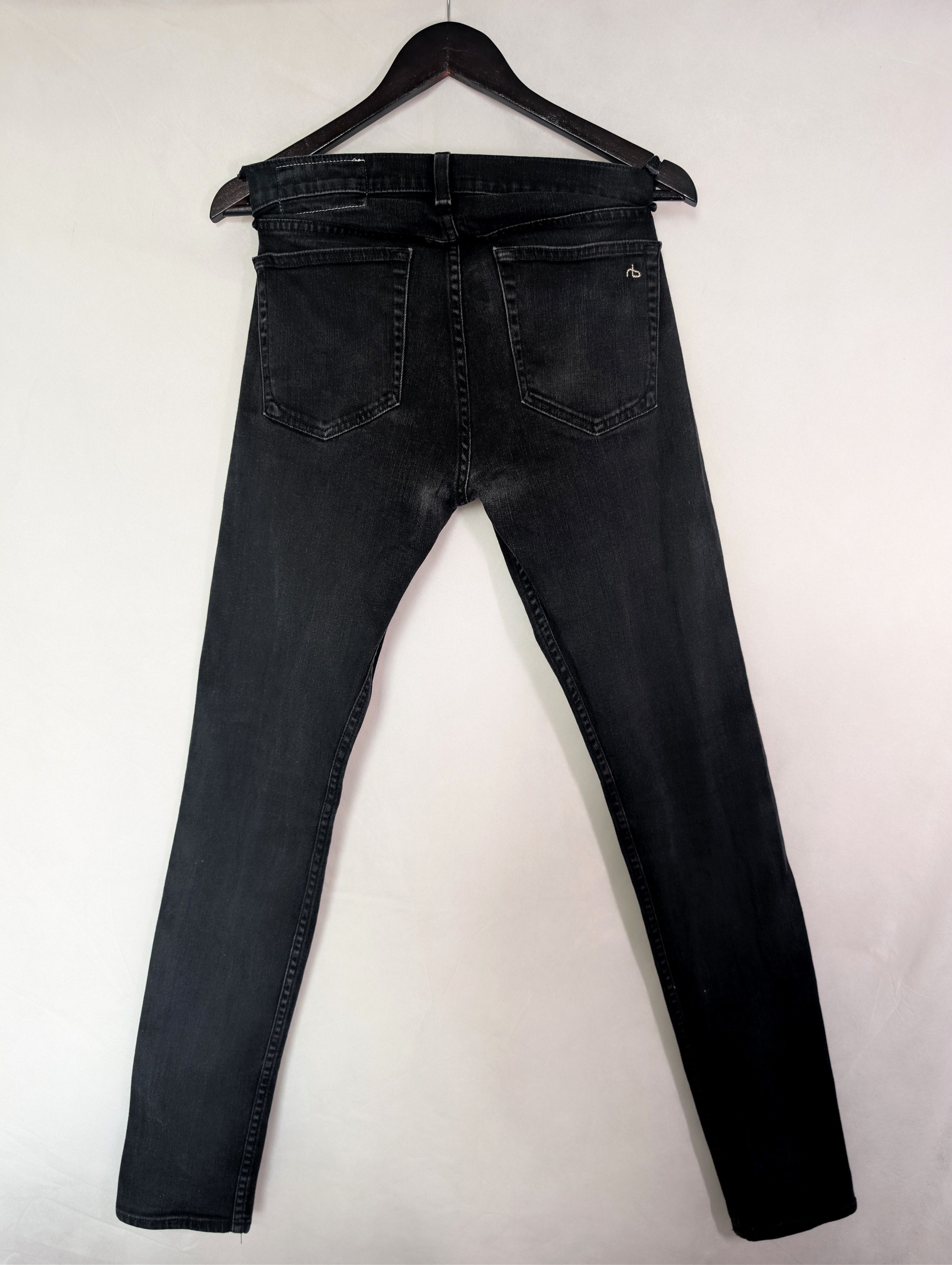 Rag & Bone Rag & Bone Men's Skinny Jeans in Black, size 31 Size US 31 - 2 Thumbnail