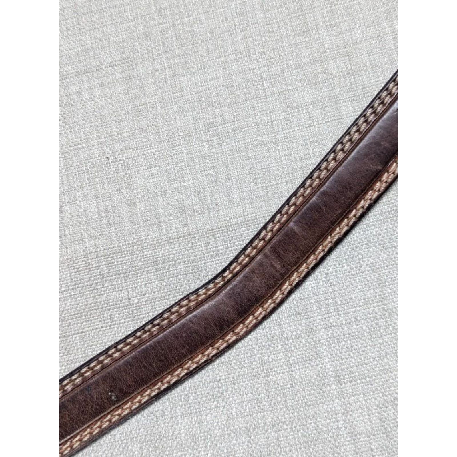 Tony Lama TONY LAMA Belt 34 Cowhide Leather Stitched Brown Western Belt Men Size 34 - 7 Thumbnail